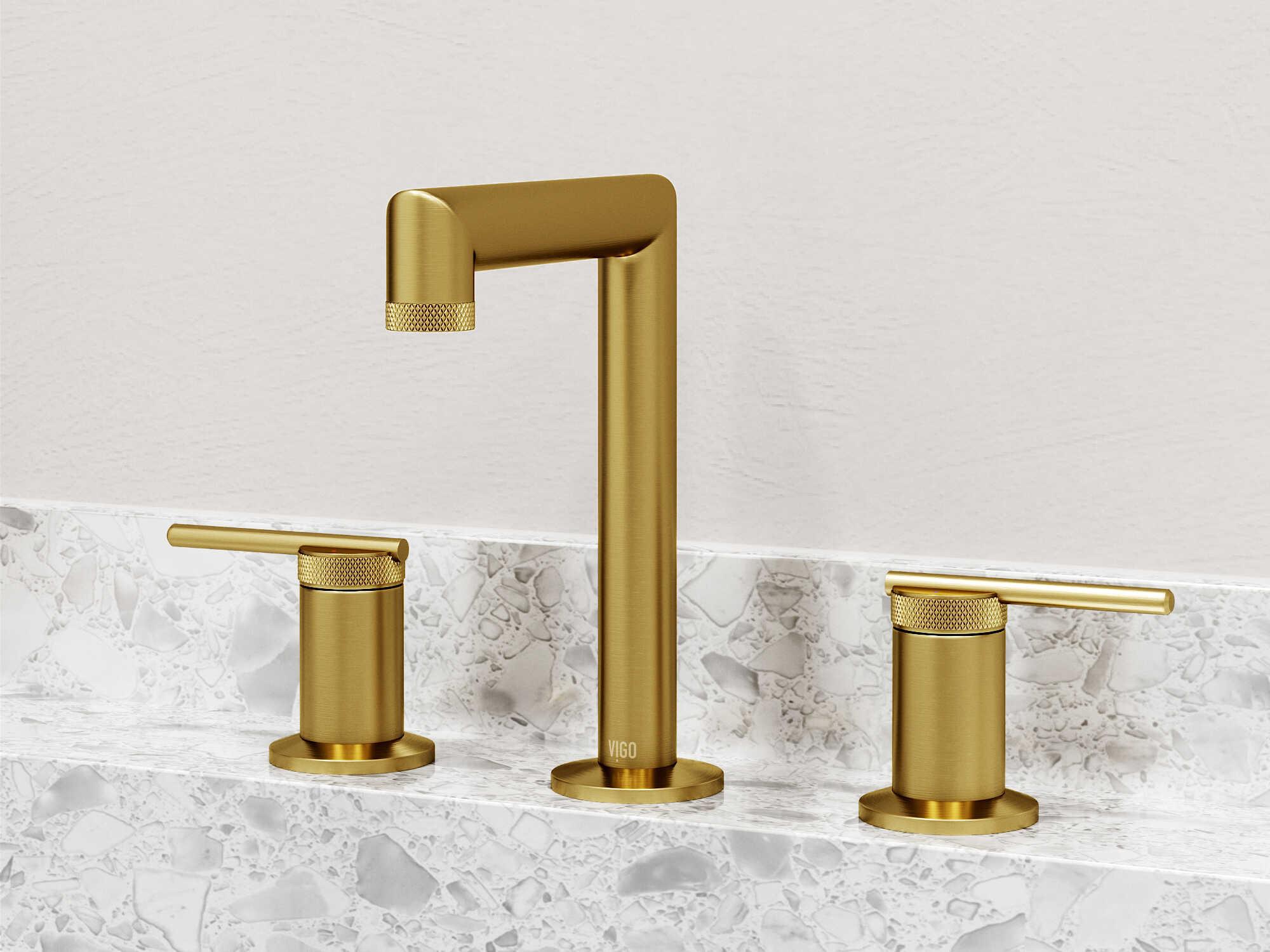 Vigo Sterling Two Handle Three-Hole Widespread Bathroom Faucet