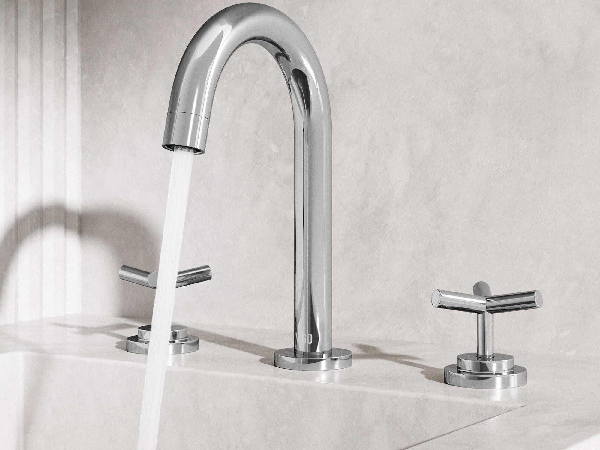 Vigo Jewel 2-Handle Widespread Chrome Bathroom Faucet