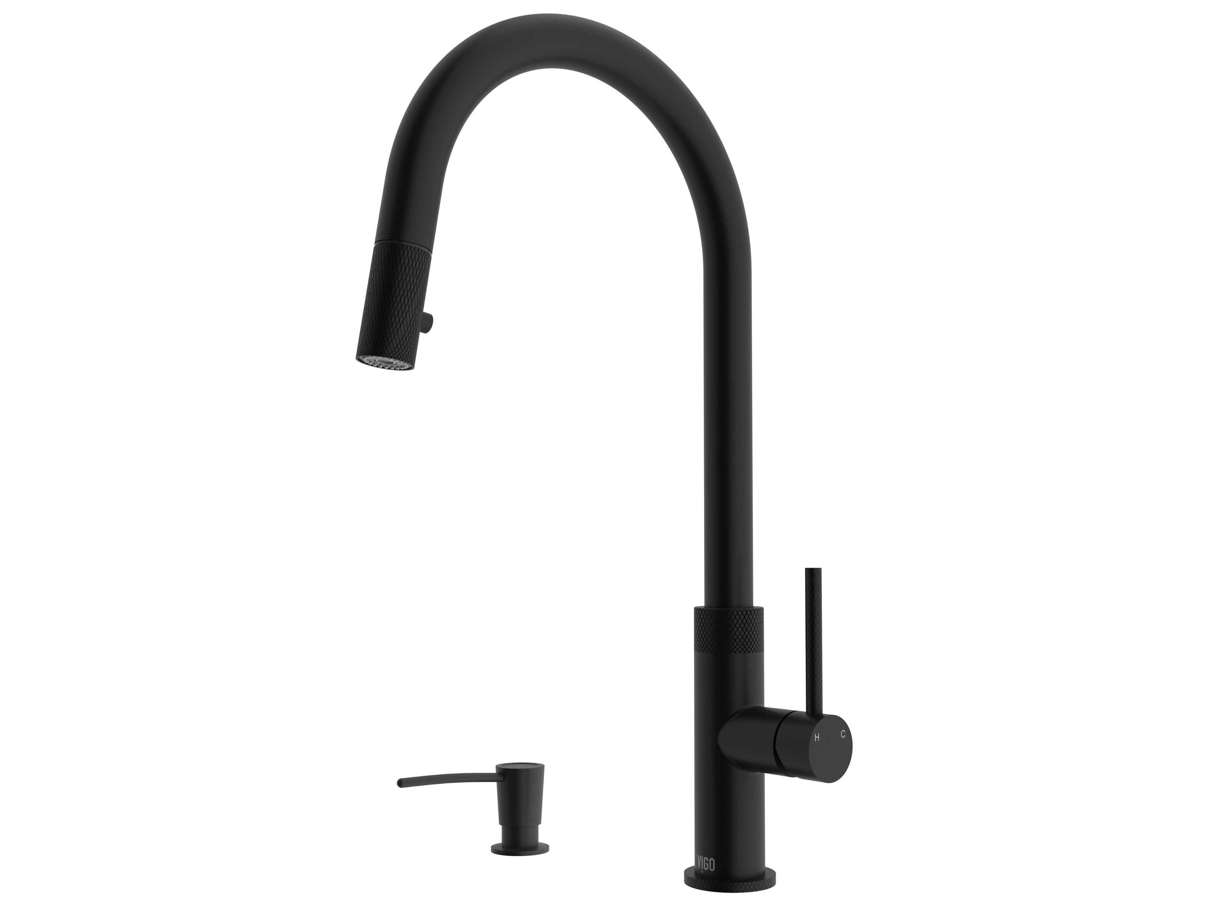 Vigo Bristol Pull-Down Sprayer Kitchen Faucet with Soap Dispenser