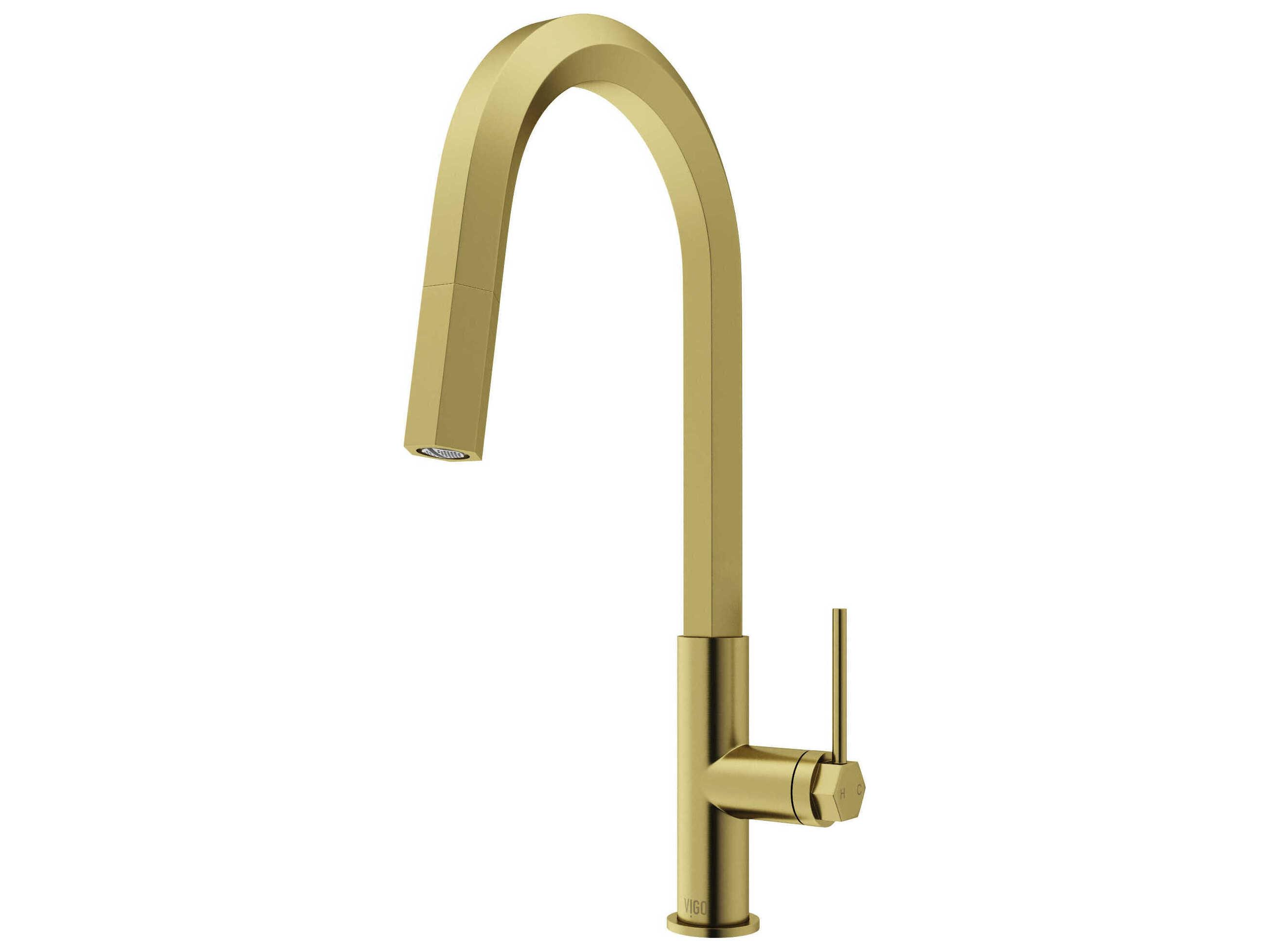 Vigo Hart Hexad Single Handle Pull-Down Spout Kitchen Faucet