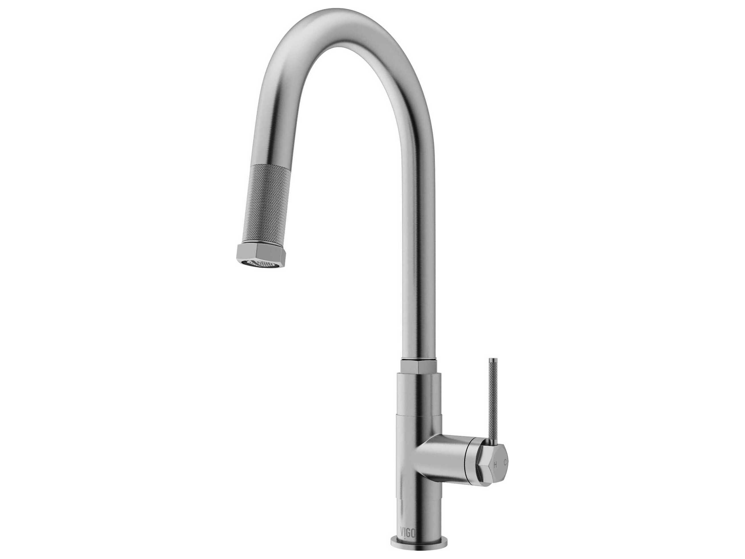 Vigo Hart Arched Single Handle Pull-Down Spout Kitchen Faucet