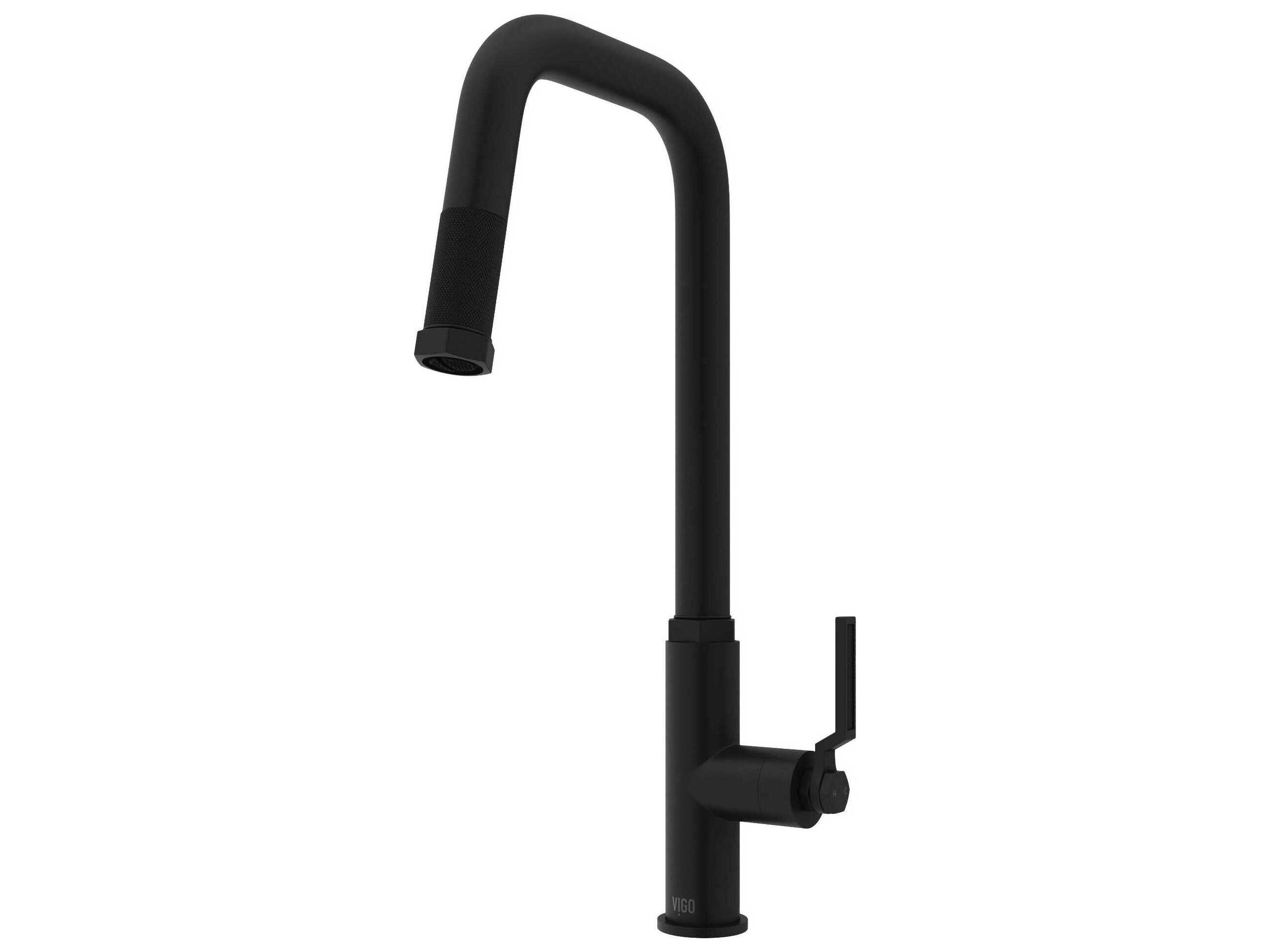 Vigo Hart Angular Single Handle Pull-Down Spout Kitchen Faucet