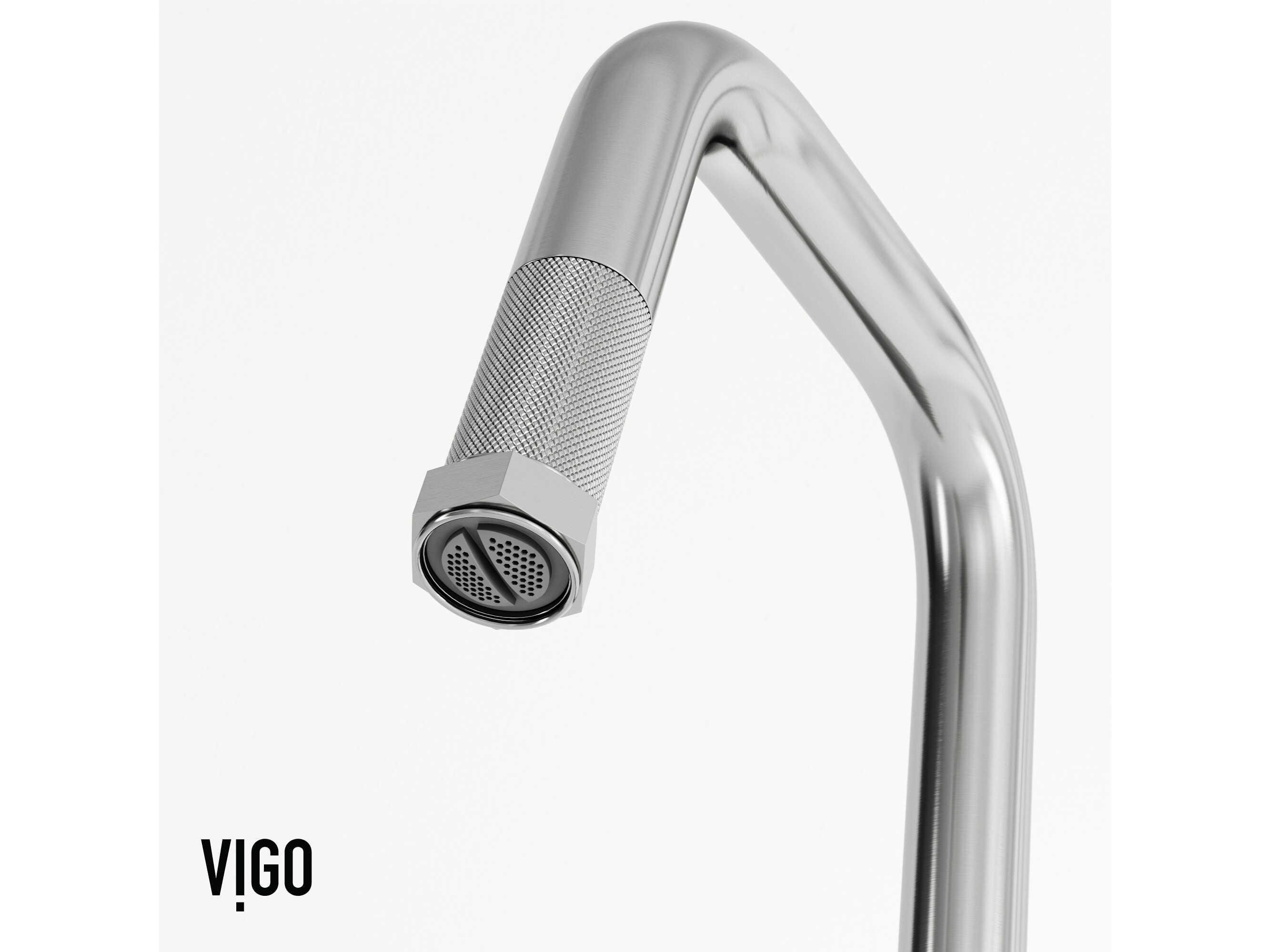 Vigo Hart Angular Single Handle Pull-Down Spout Kitchen Faucet