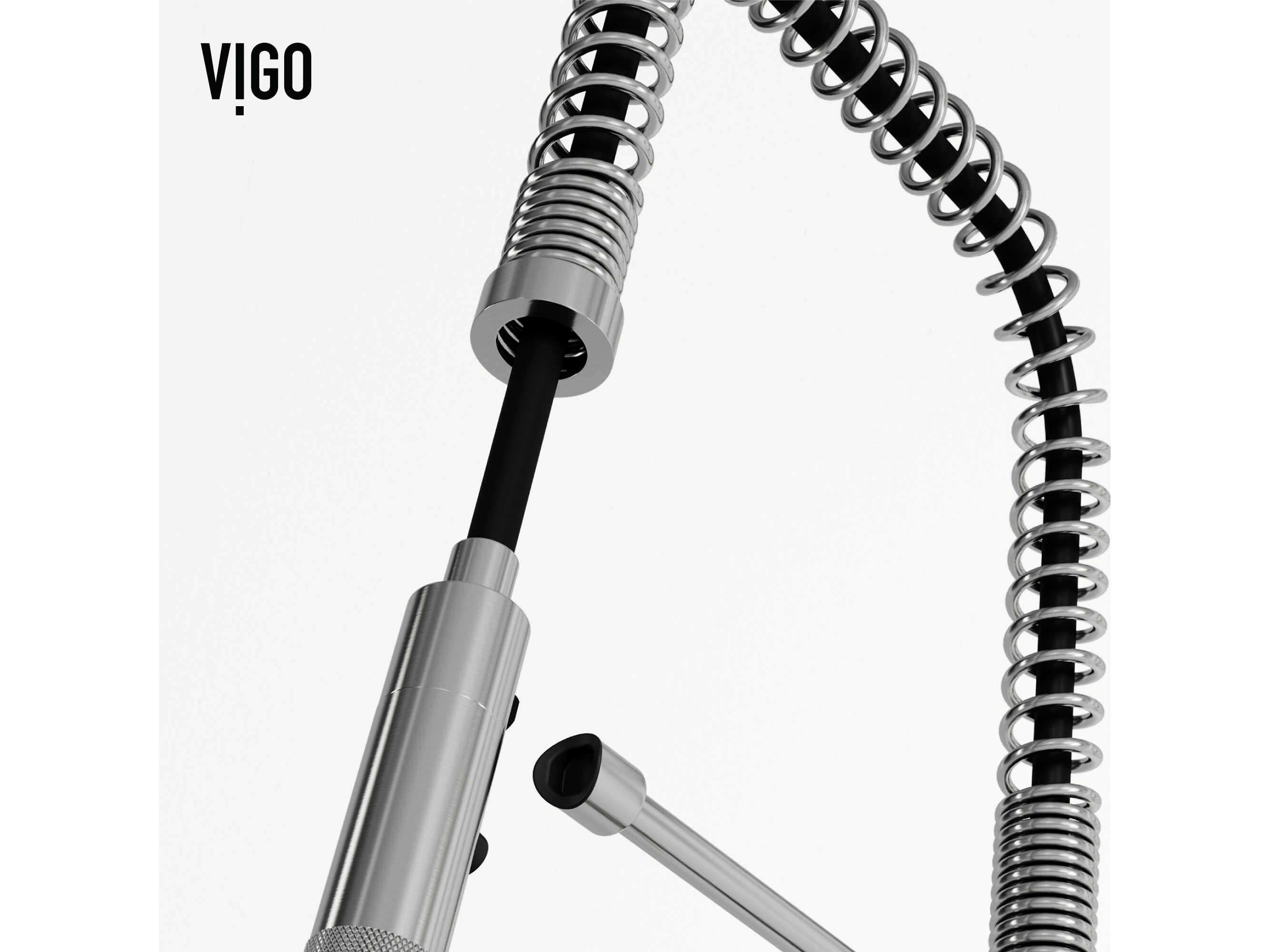 Vigo Sterling Single Handle Pull-Down Sprayer Kitchen Faucet
