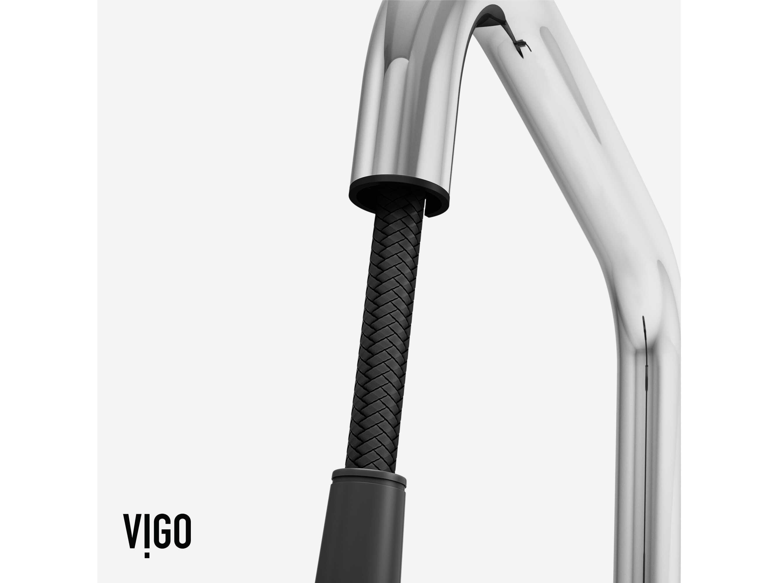 Vigo Utopia Chrome Single Handle Pull-Down Sprayer Kitchen Faucet