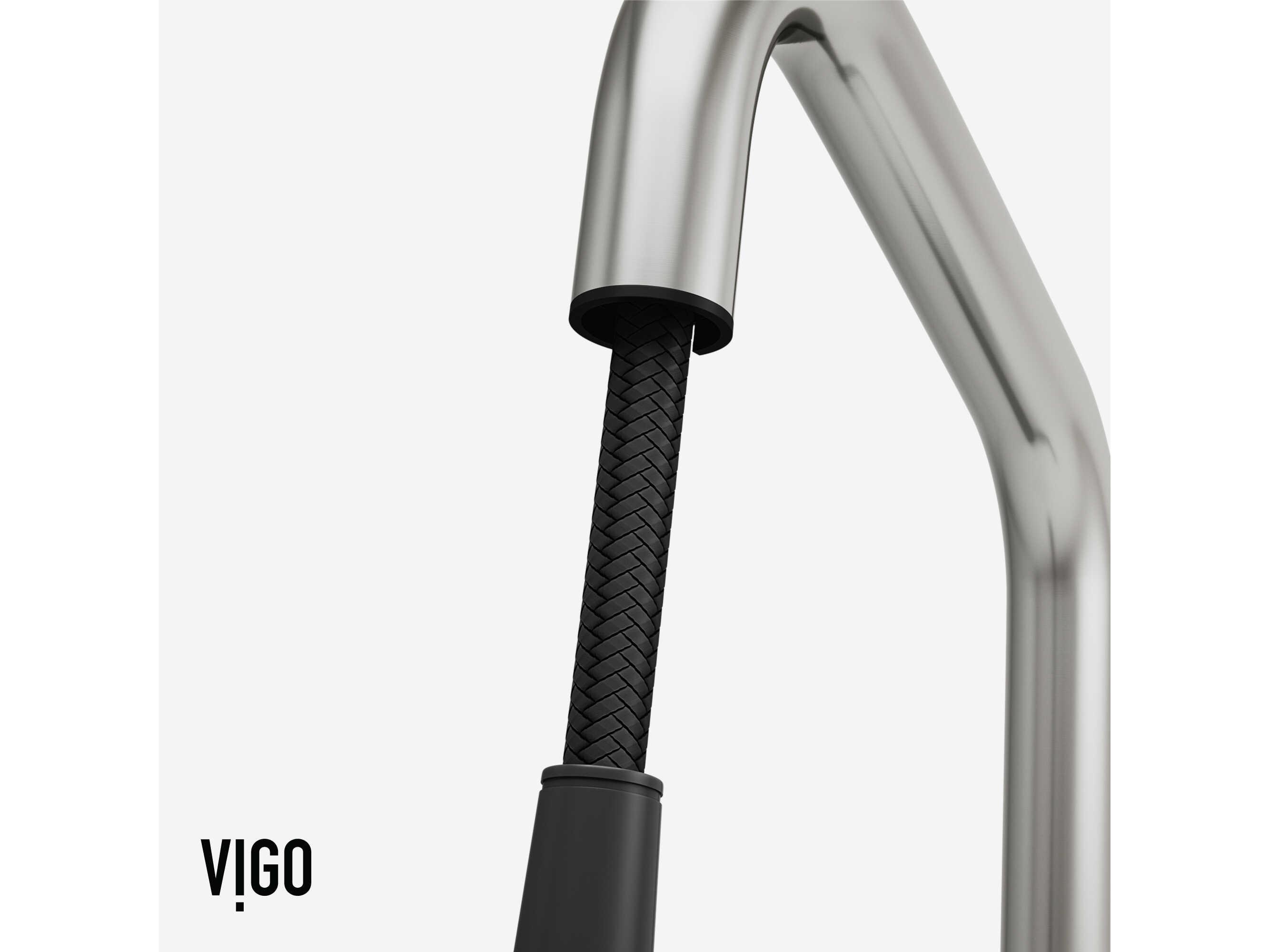 Vigo Utopia Stainless Steel Single Handle Pull-Down Sprayer Kitchen Faucet