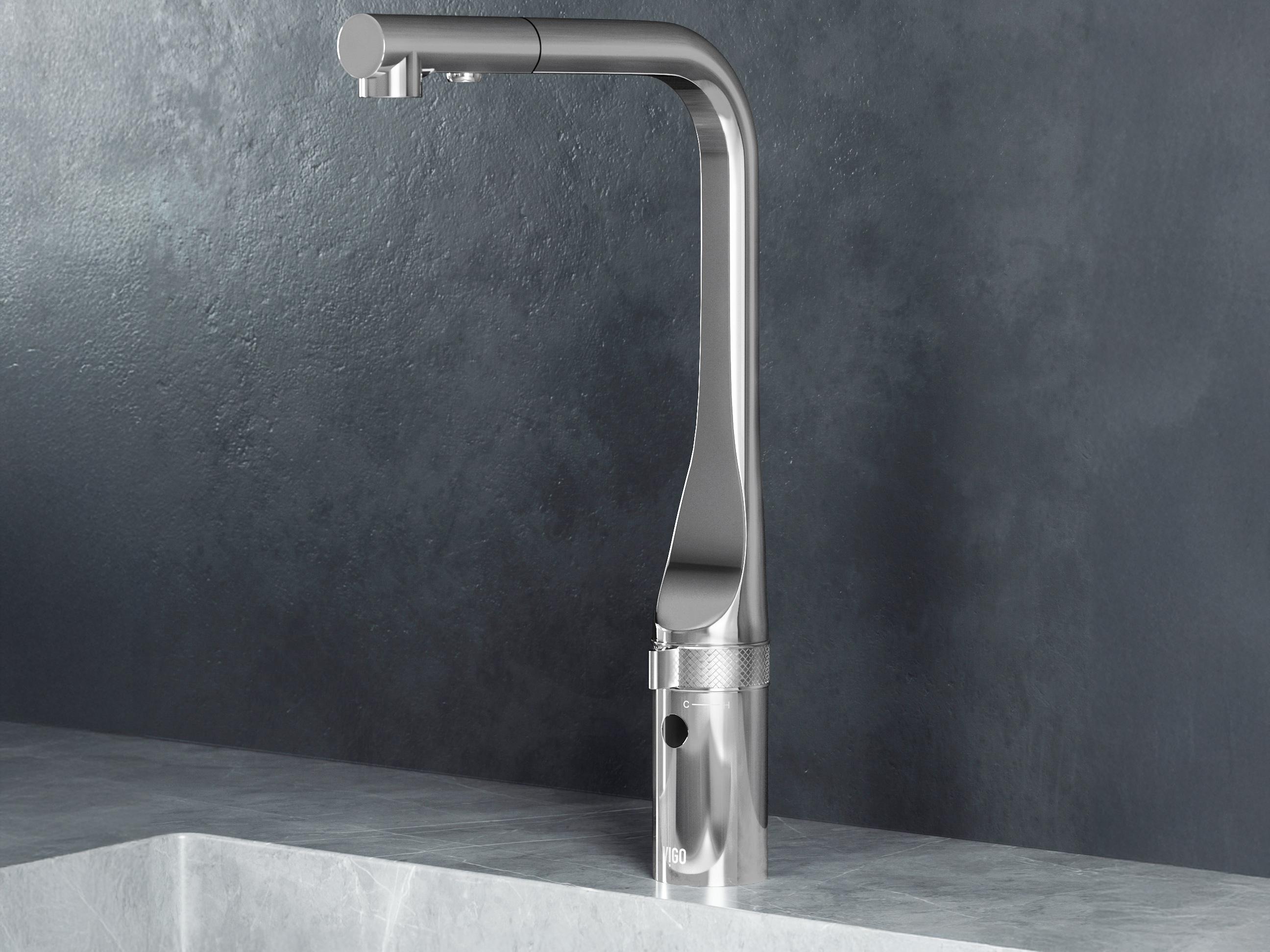 Vigo Jewel Touchless Singe Handle Chrome Kitchen Faucet