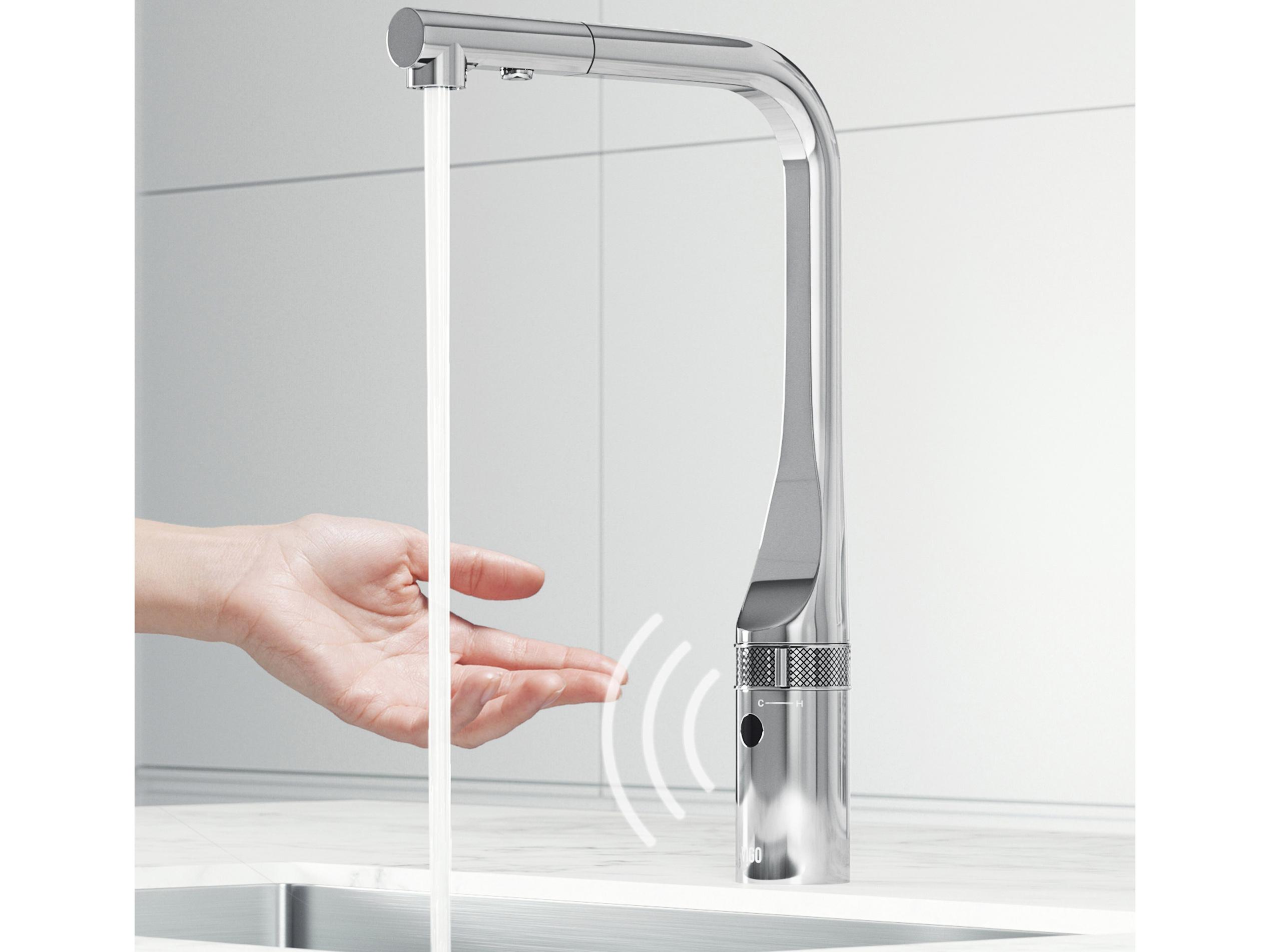 Vigo Jewel Touchless Singe Handle Chrome Kitchen Faucet