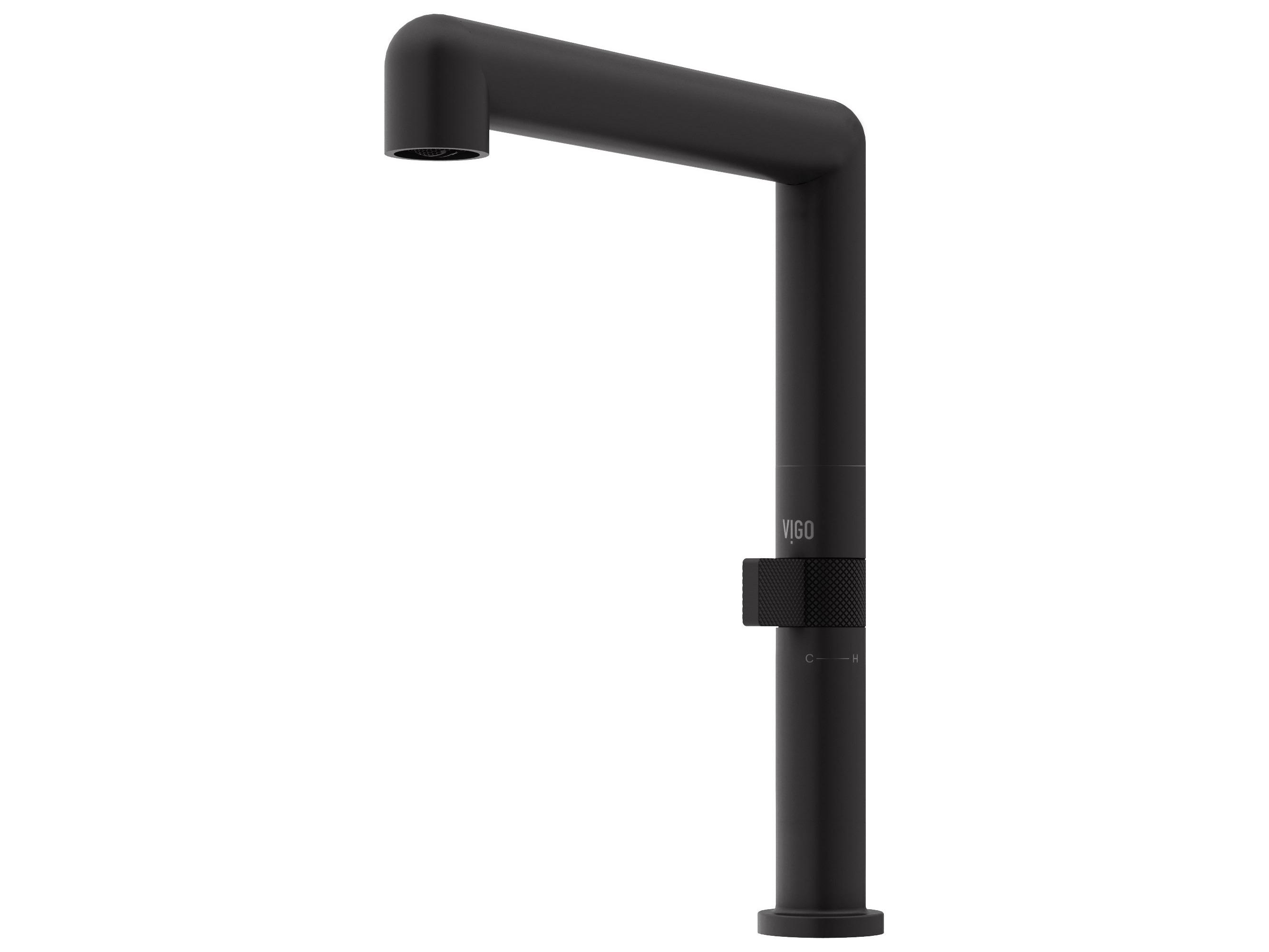 Vigo Jewel Matte Black Single Handle Kitchen Bar Faucet