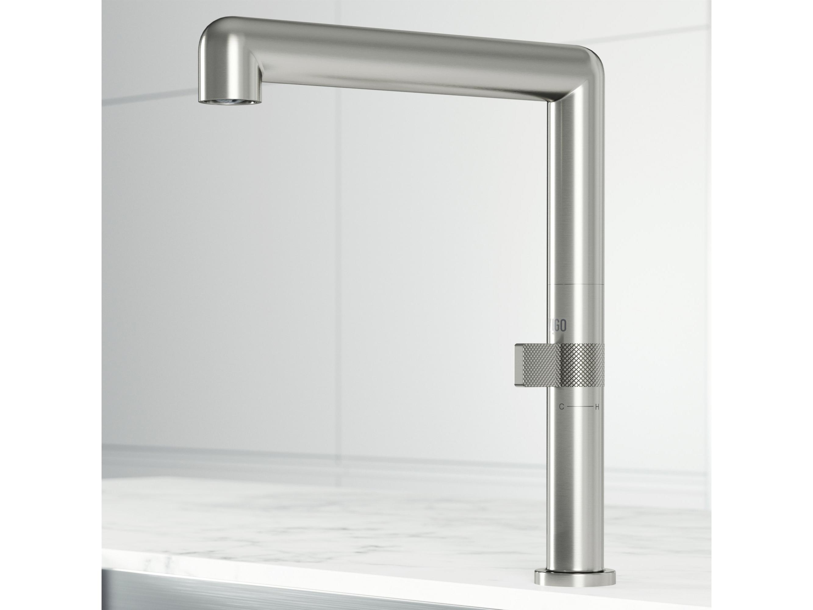 Vigo Jewel Stainless Steel Single Handle Kitchen Bar Faucet