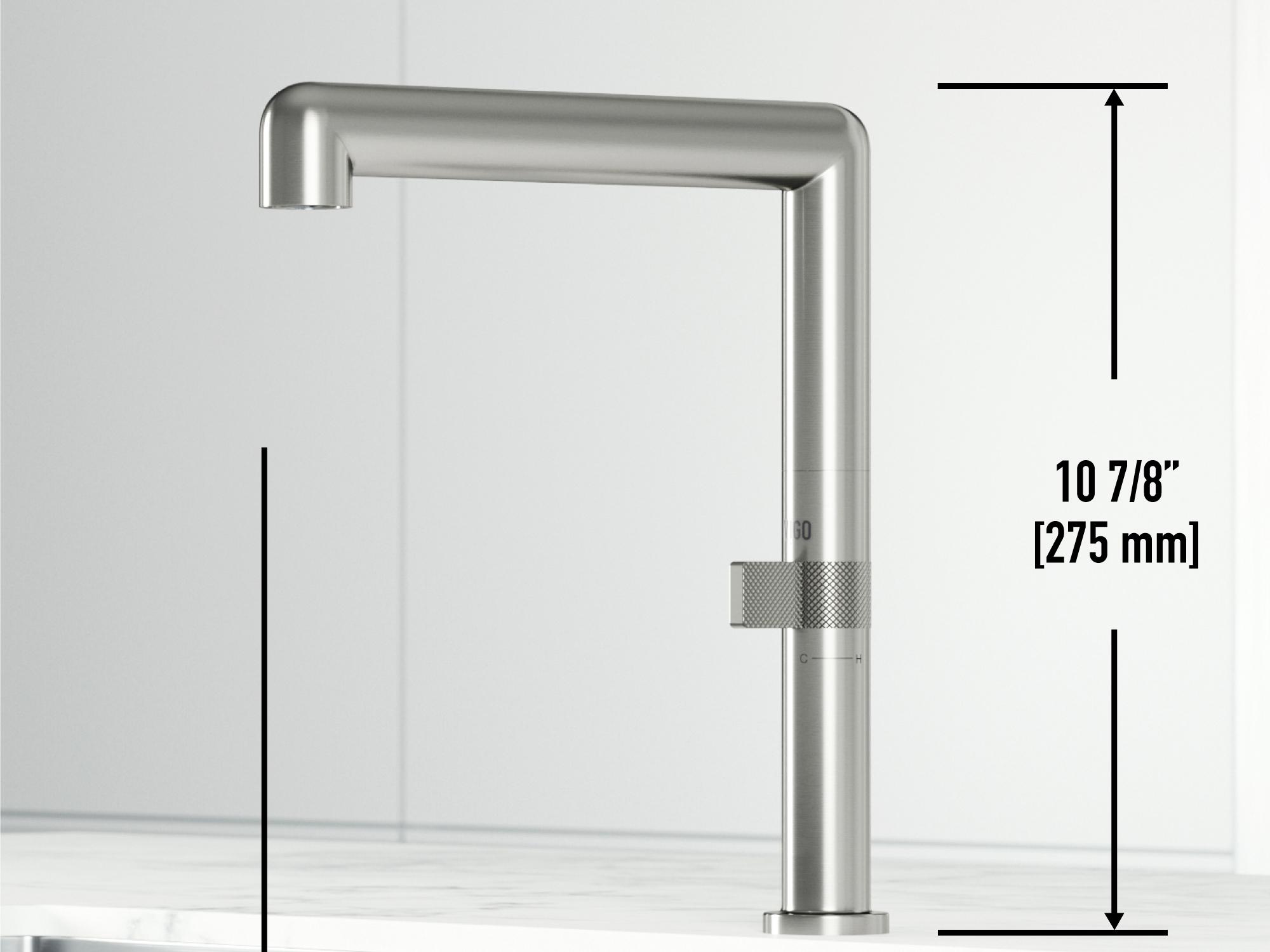 Vigo Jewel Stainless Steel Single Handle Kitchen Bar Faucet