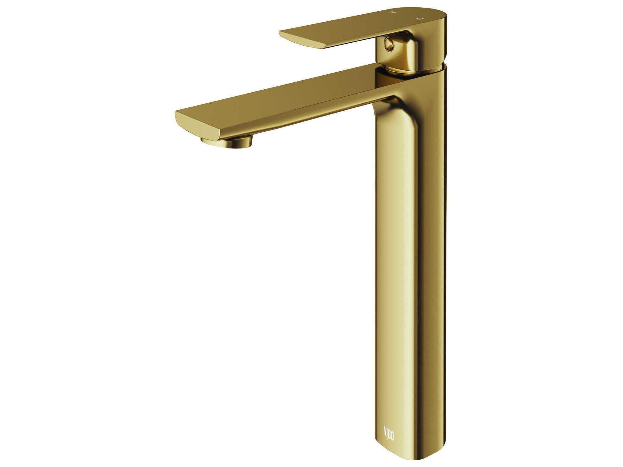 Vigo Norfolk Matte Brushed Gold Single-Handle Vessel Bathroom Faucet