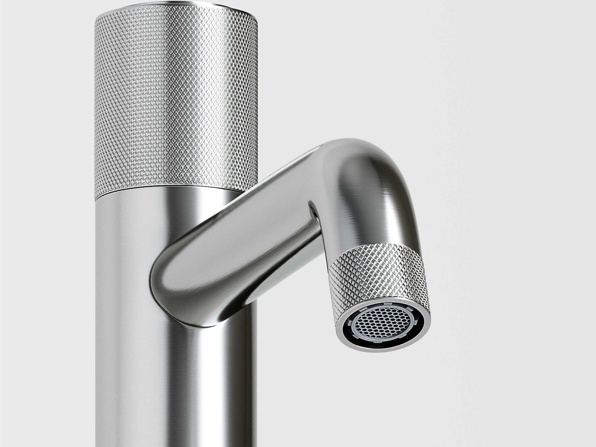 Vigo Apollo Brushed Nickel Button Operated Bathroom Vessel Faucet