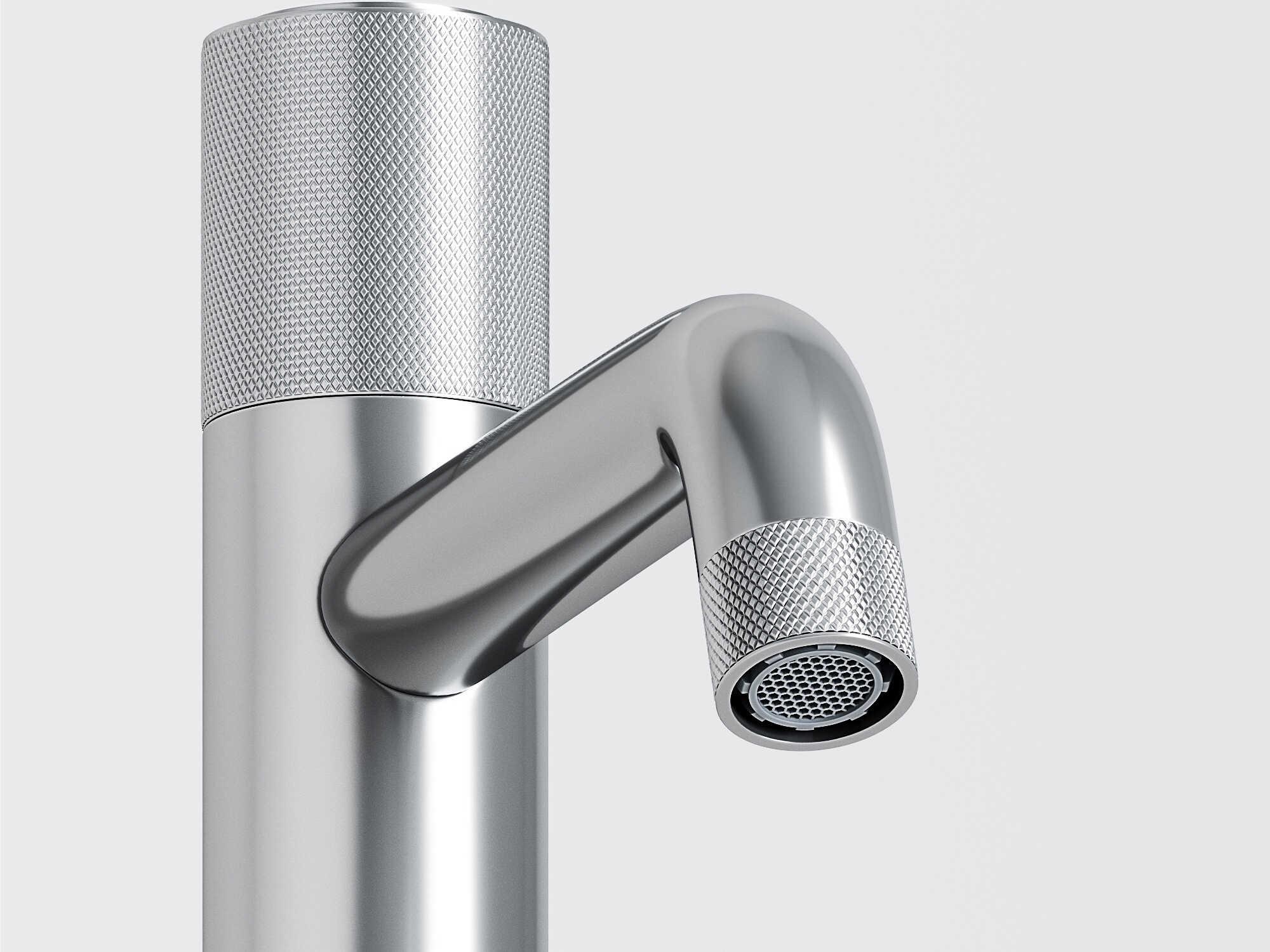 Vigo Apollo Chrome Button Operated Bathroom Vessel Faucet