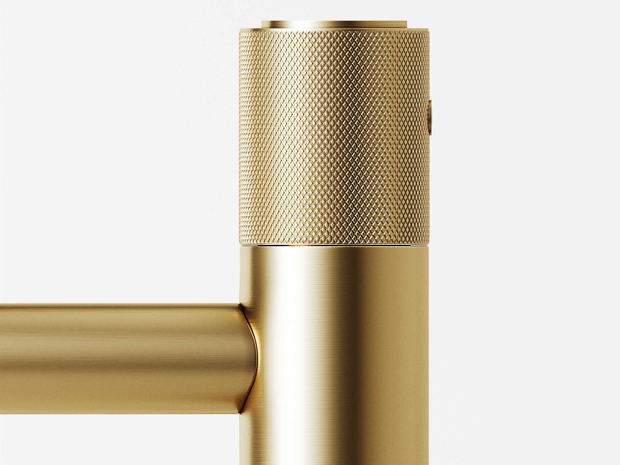 Vigo Apollo Matte Brushed Gold Button Operated Bathroom Vessel Faucet