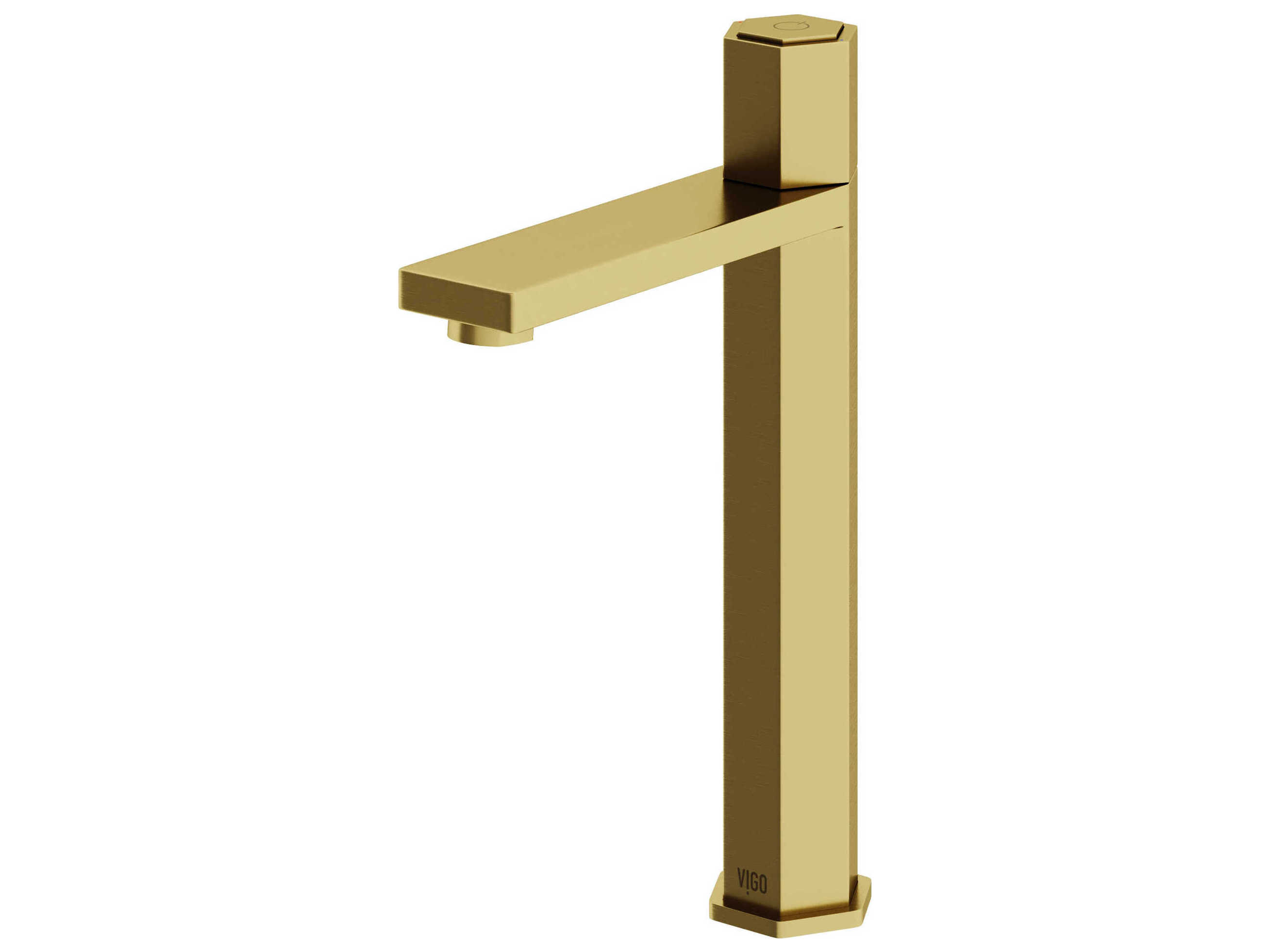 Vigo Nova Matte Brushed Gold Single Handle Bathroom Vessel Faucet