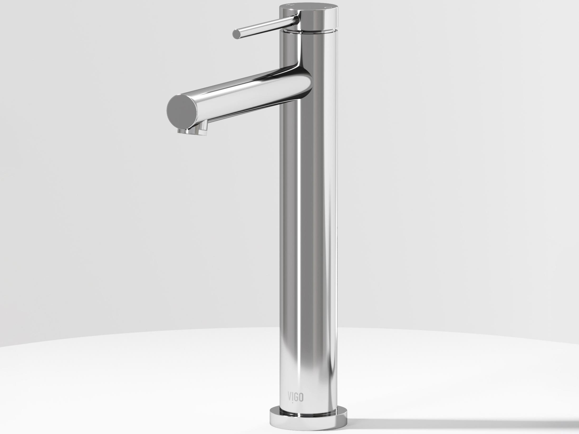 Vigo Jewel Single Hole Chrome Vessel Sink Faucet