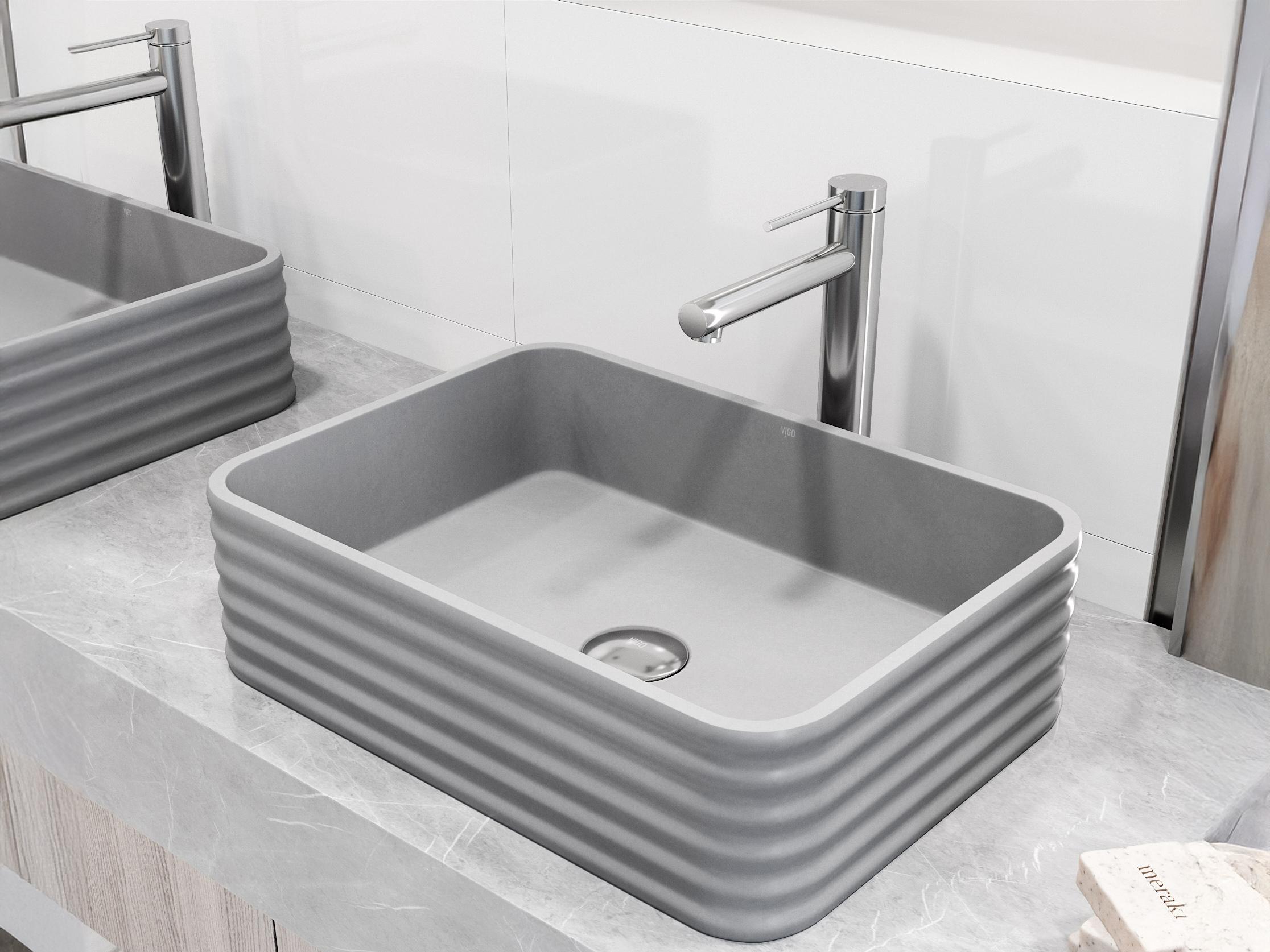 Vigo Jewel Single Hole Chrome Vessel Sink Faucet