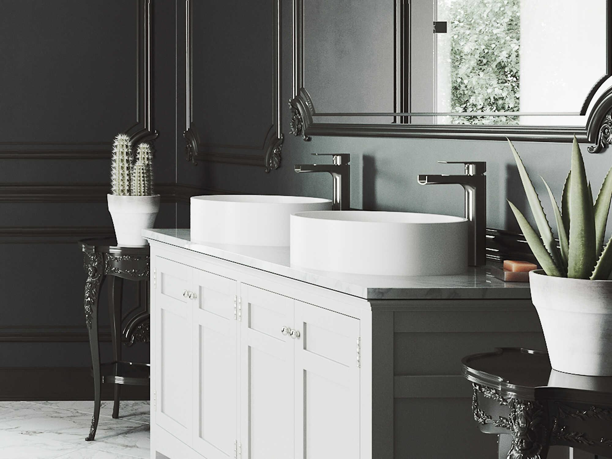 Vigo Anvil Matte Stone Round Vessel Bathroom Sink