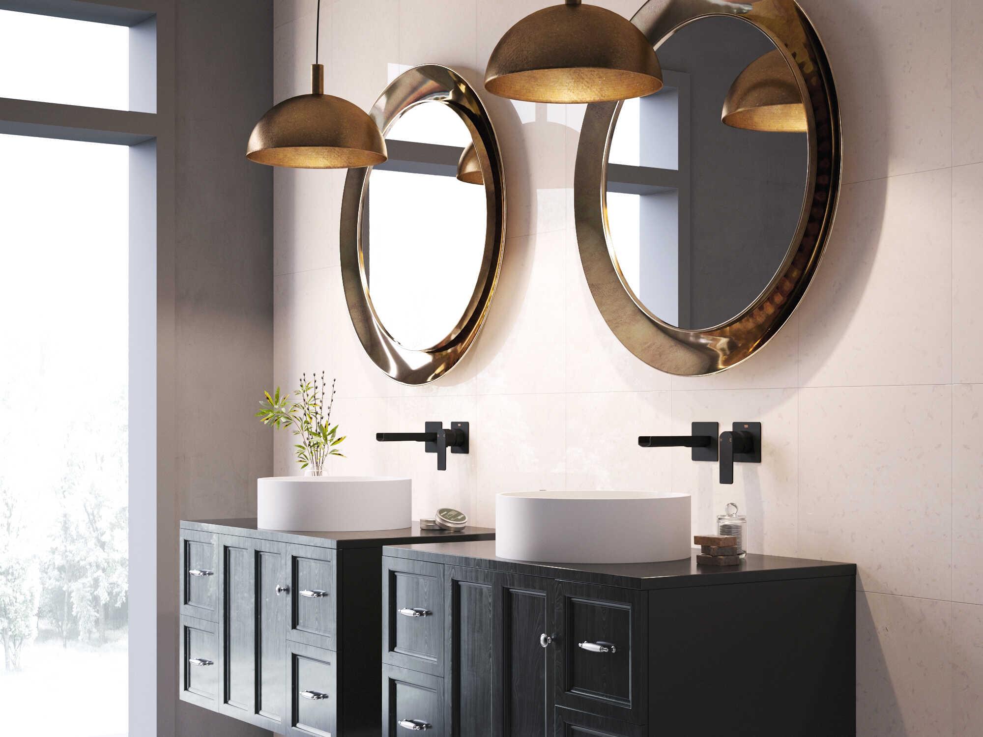Vigo Anvil Matte Stone Round Vessel Bathroom Sink