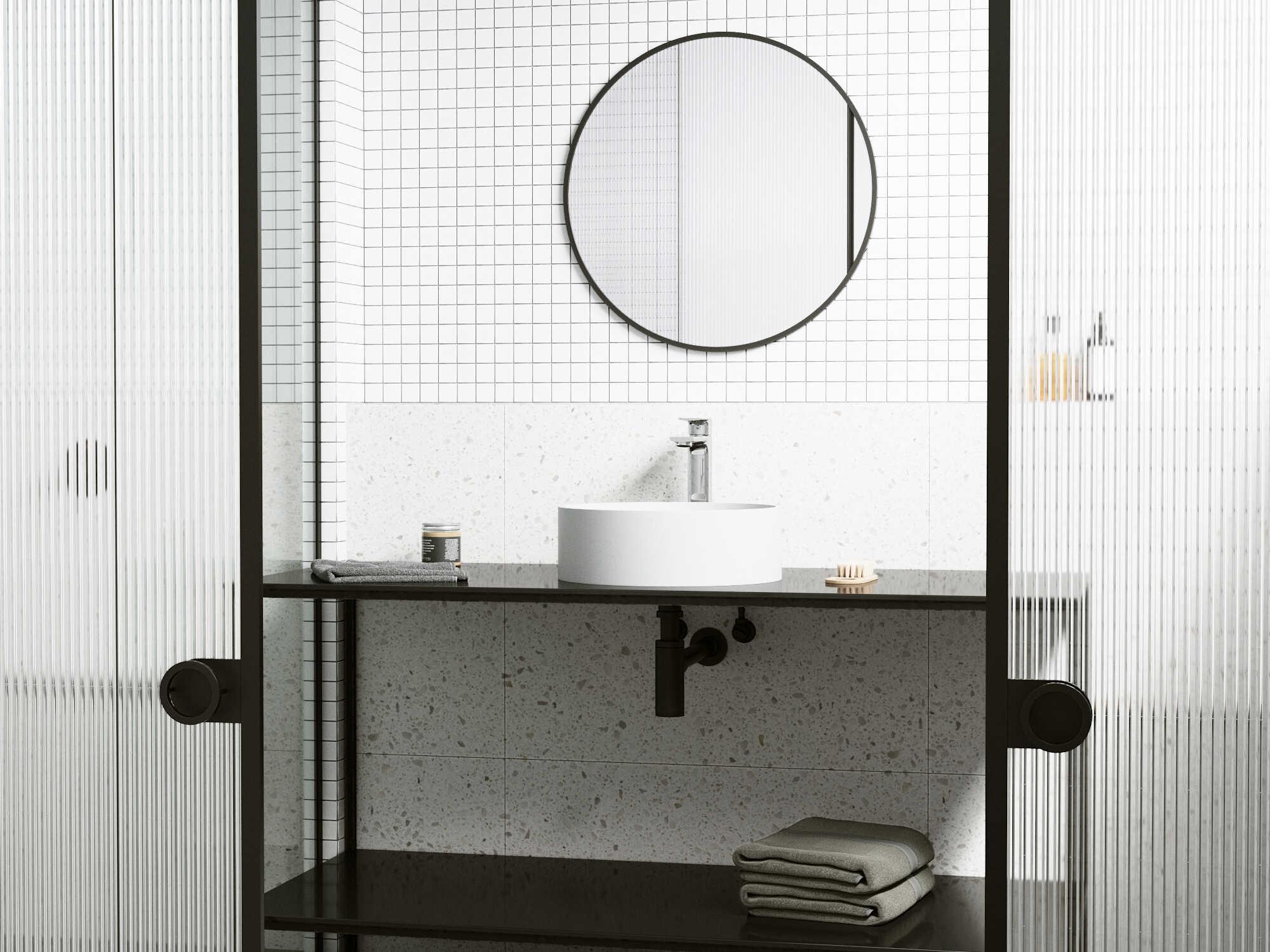 Vigo Starr Matte Stone Round Vessel Bathroom Sink