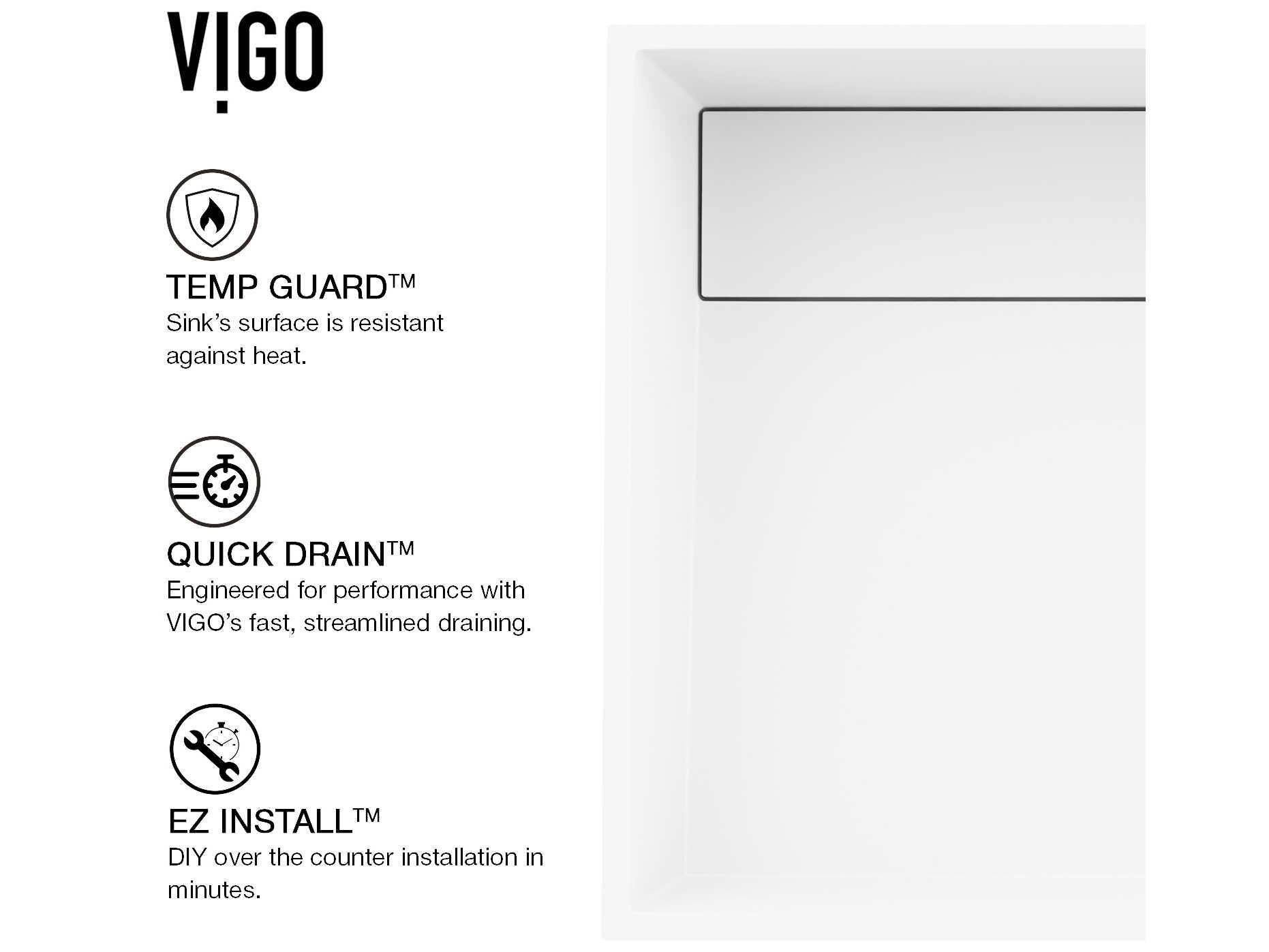 Vigo Montauk Matte Stone Rectangular Vessel Bathroom Sink