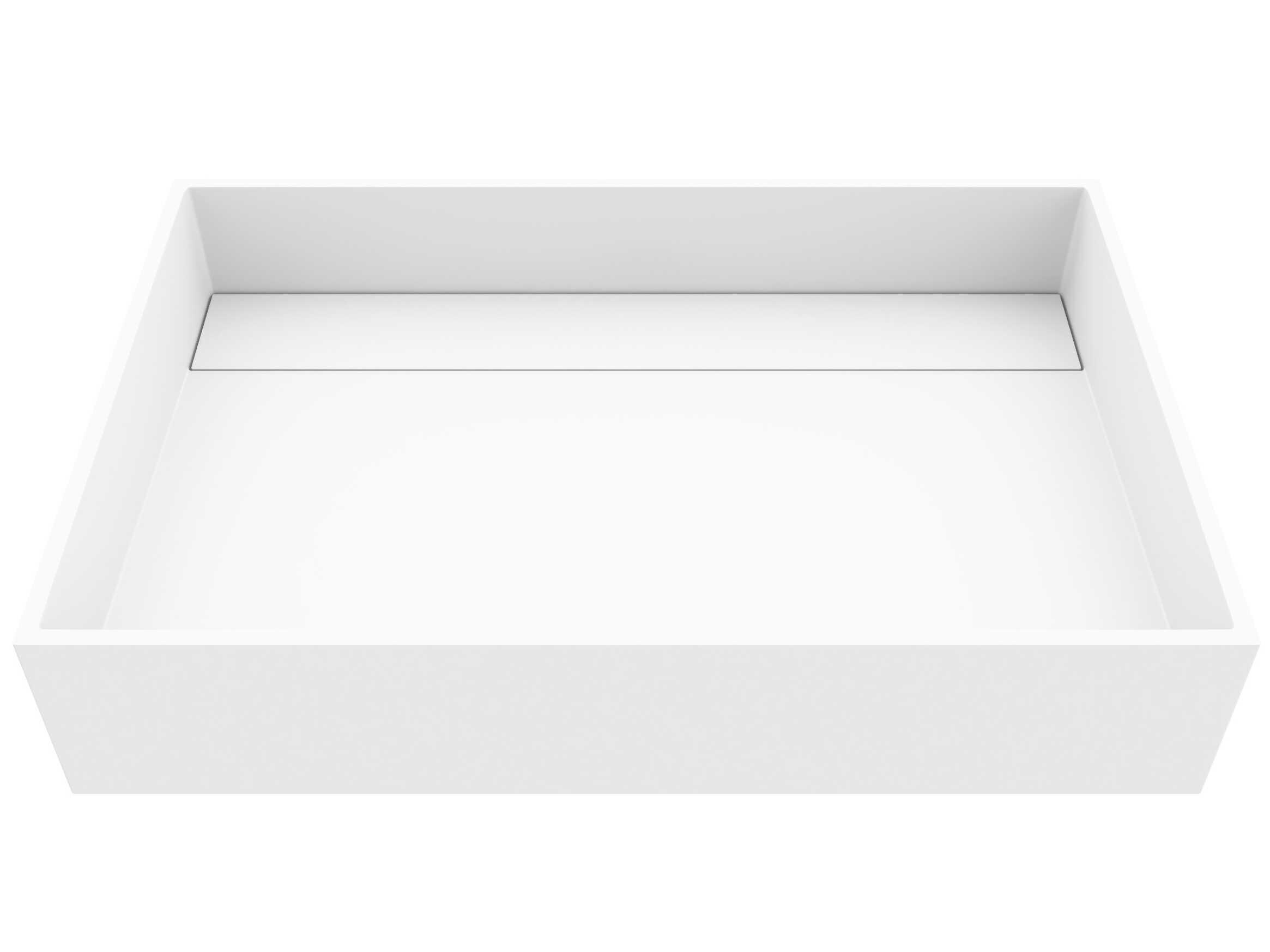 Vigo Montauk Matte StoneRectangular Vessel Bathroom Sink