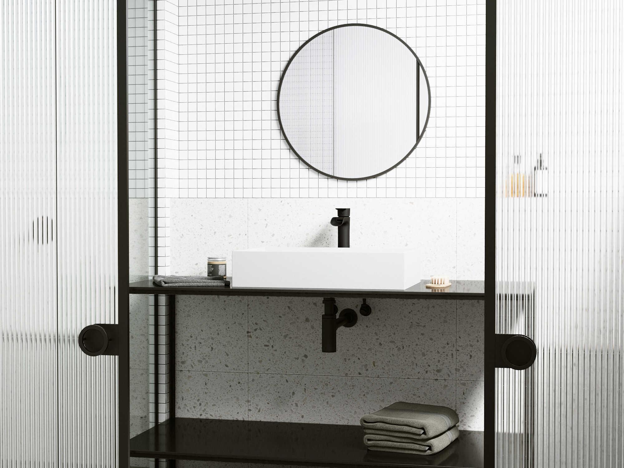 Vigo Montauk Matte StoneRectangular Vessel Bathroom Sink