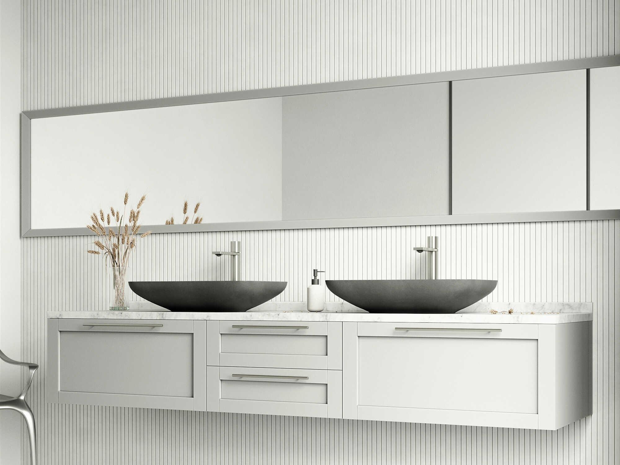 Vigo Lorca Gothic Gray Concreto Stone Rectangular Vessel Bathroom Sink