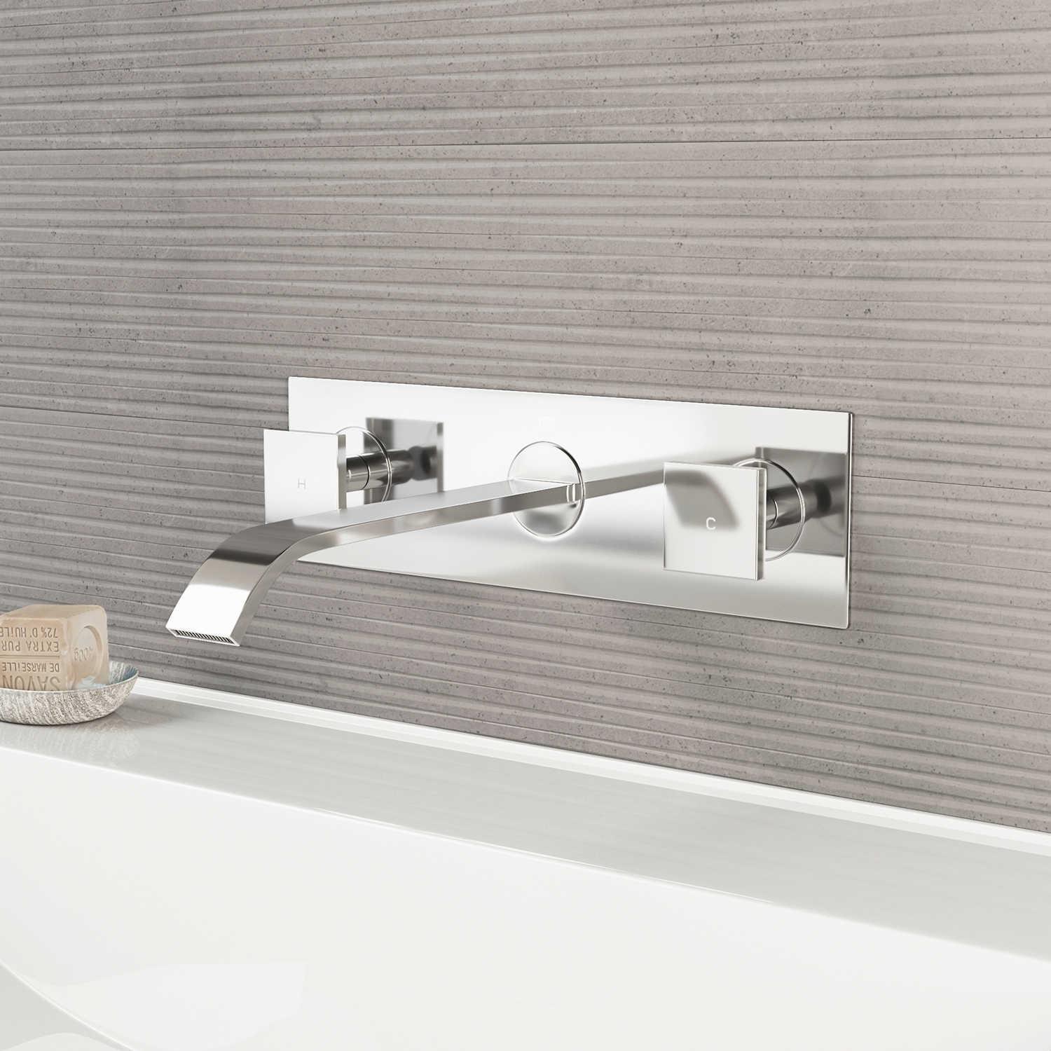 Vigo Titus Chrome 2-Handle Wall-Mount Bathroom Faucet