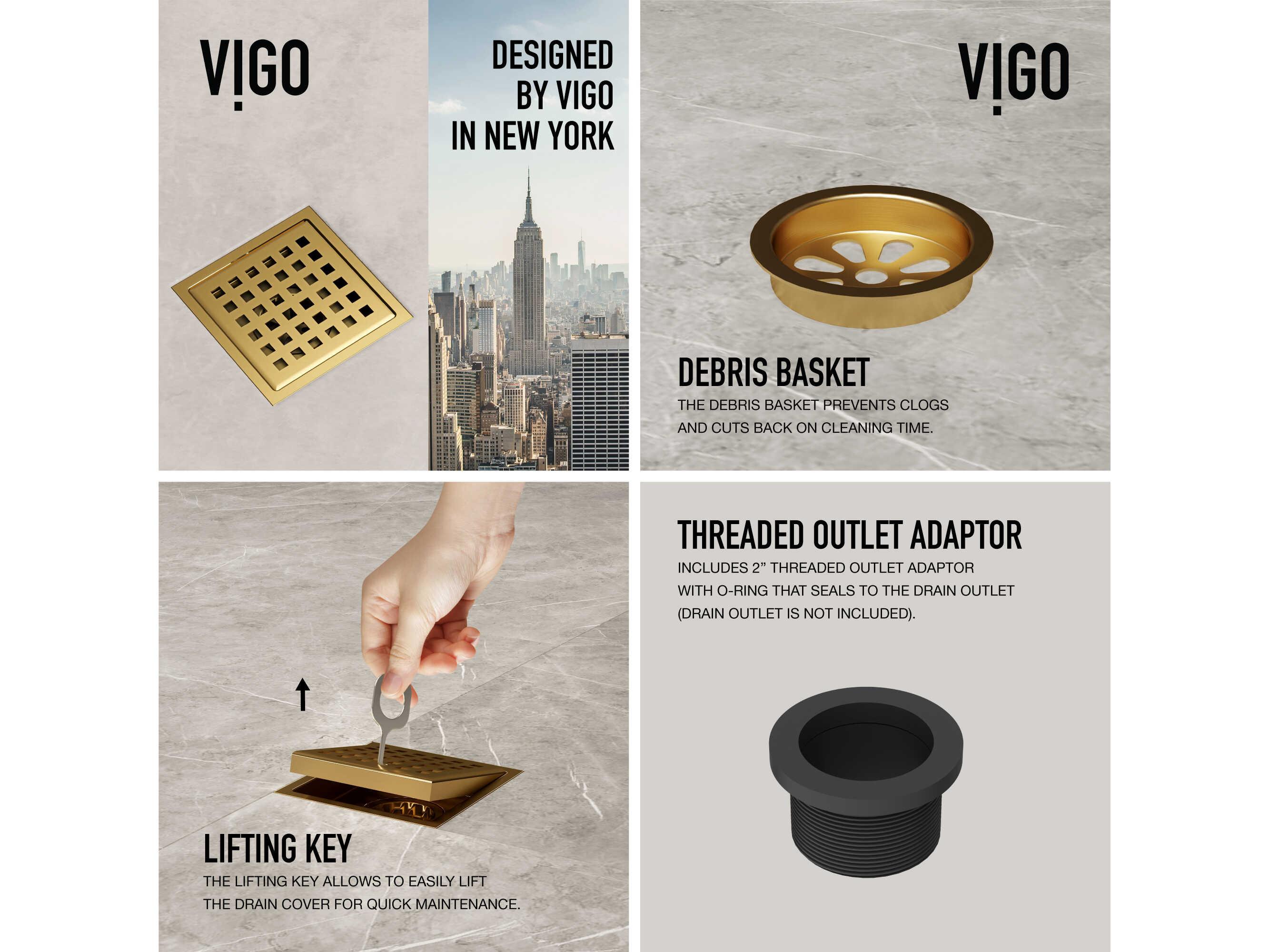 Vigo Elan Square Shower Drain