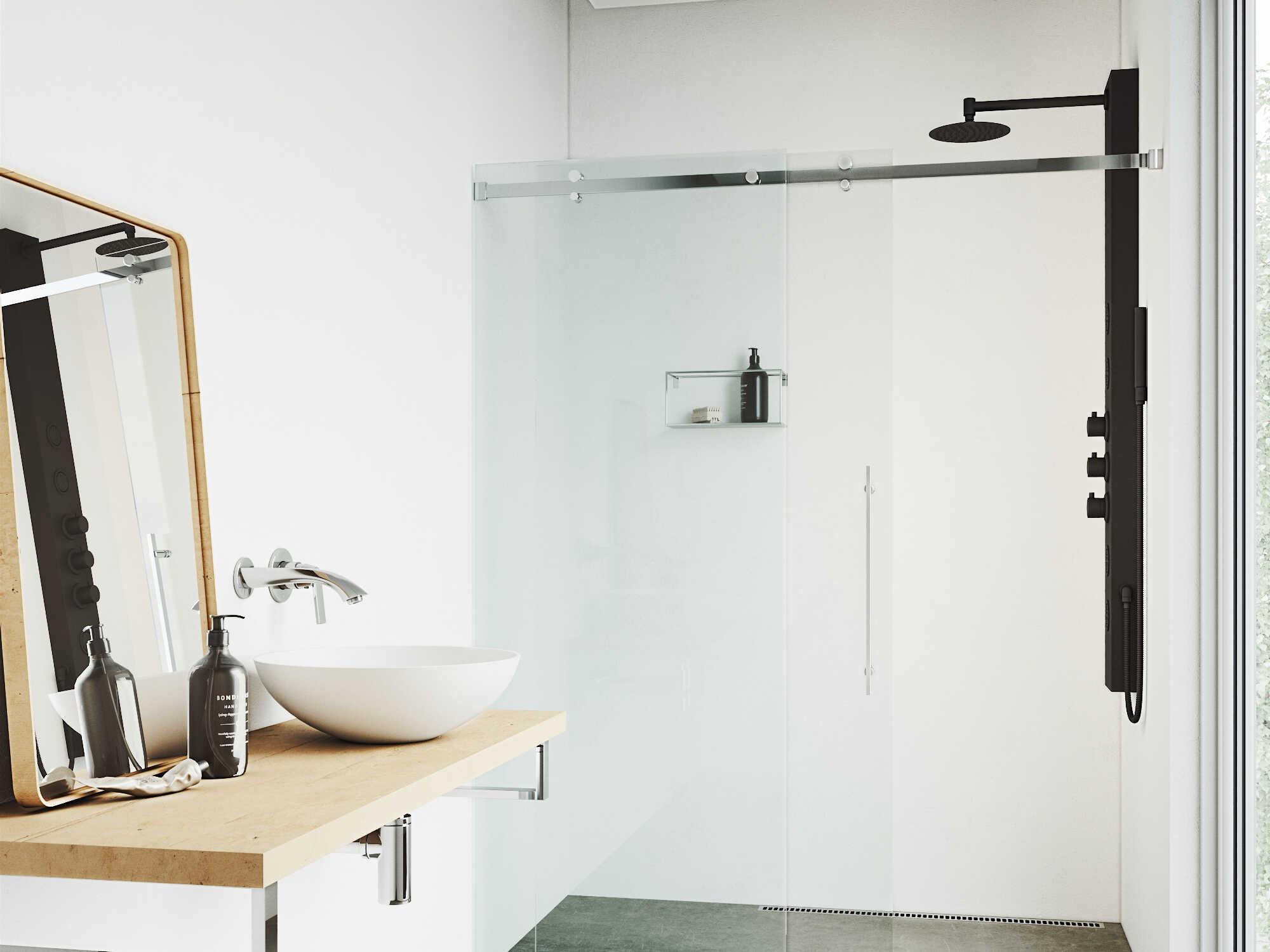 Vigo Ellington Matte Black 4-Spray Massage Jet Shower Panel System