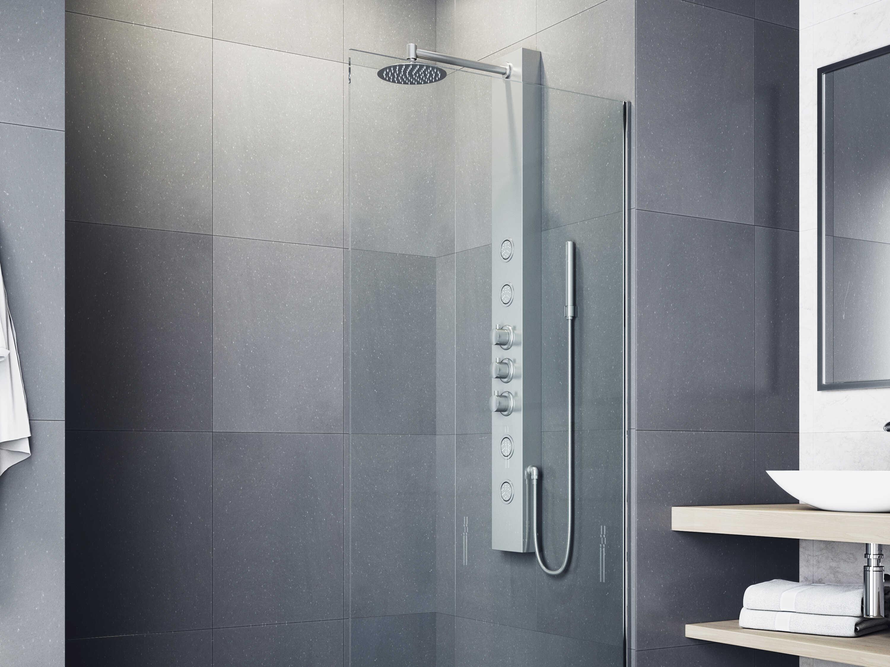 Vigo Ellington Stainless Steel 4-Spray Massage Jet Shower Panel System