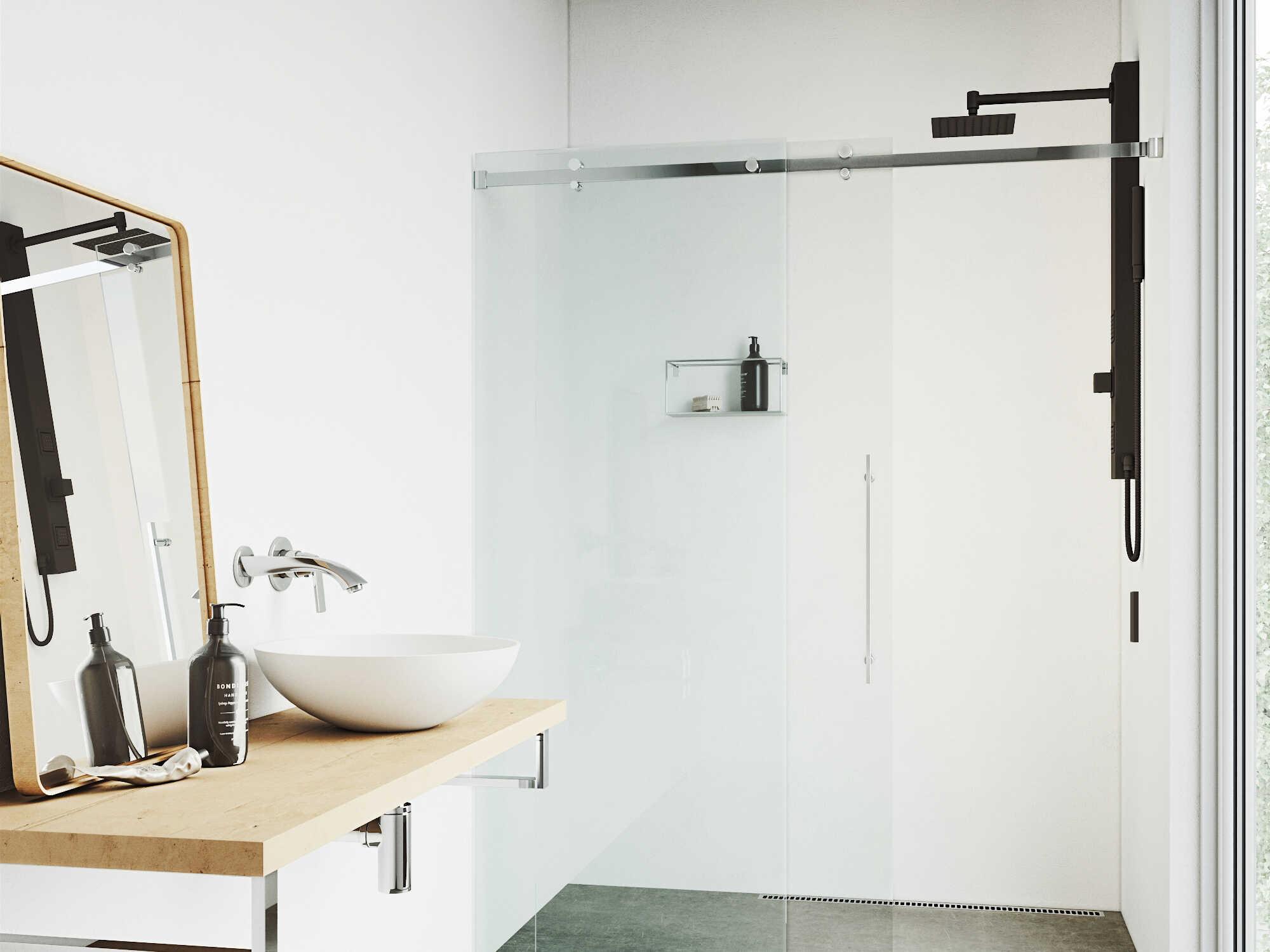 Vigo Gardenia Matte Black Retro-Fit 2-Spray Massage Jet Shower Panel System