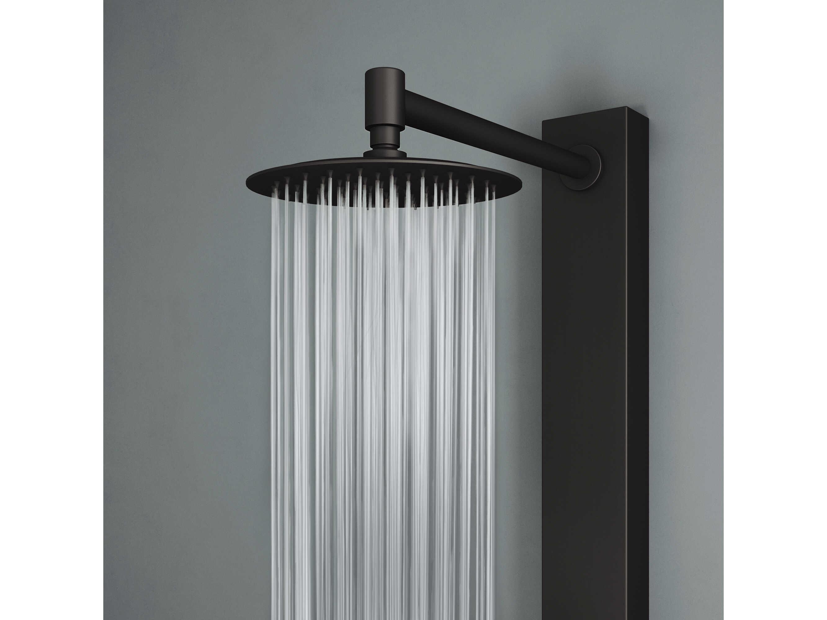 Vigo Gardenia Matte Black Retro-Fit 2-Spray Massage Jet Shower Panel System