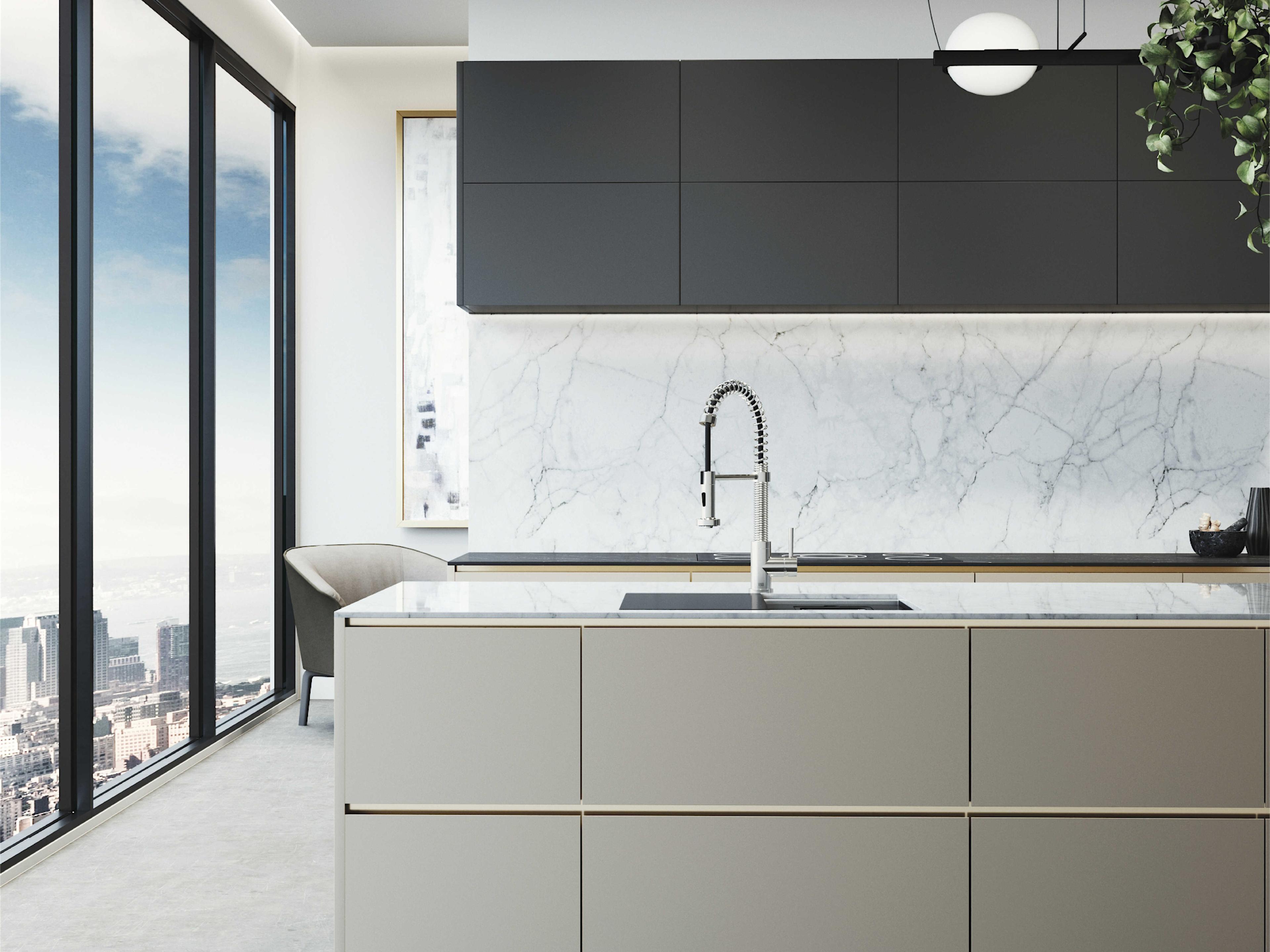 Vigo Hampton Stainless Steel Undermount Workstation Kitchen Sink with Utility Tier Ledge and Accessories