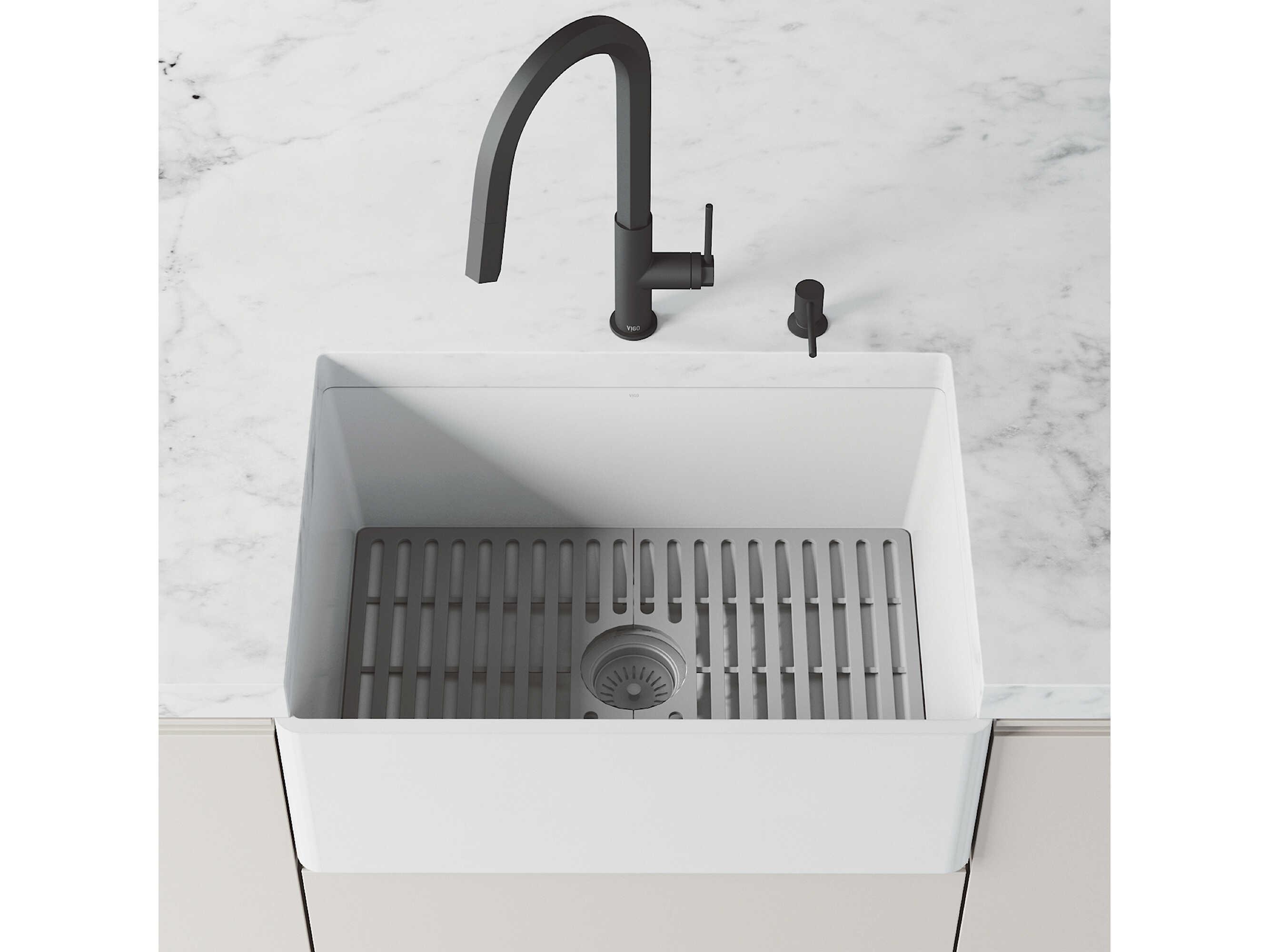 Vigo Gray Silicone Bottom Grid for Single Bowl Kitchen Sink