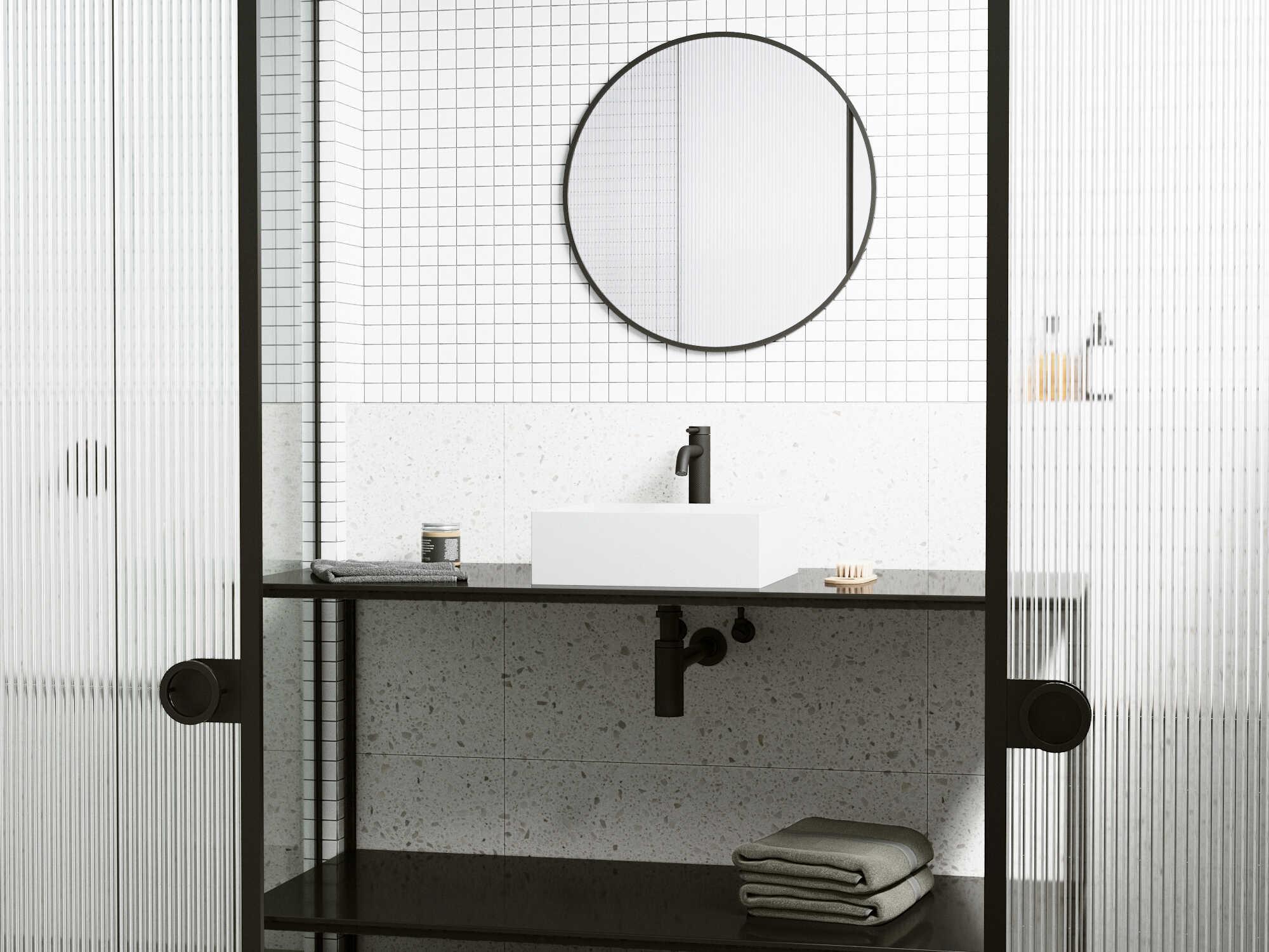 Vigo Montauk Square Vessel Bathroom Sink with Lexington Faucet and Drain