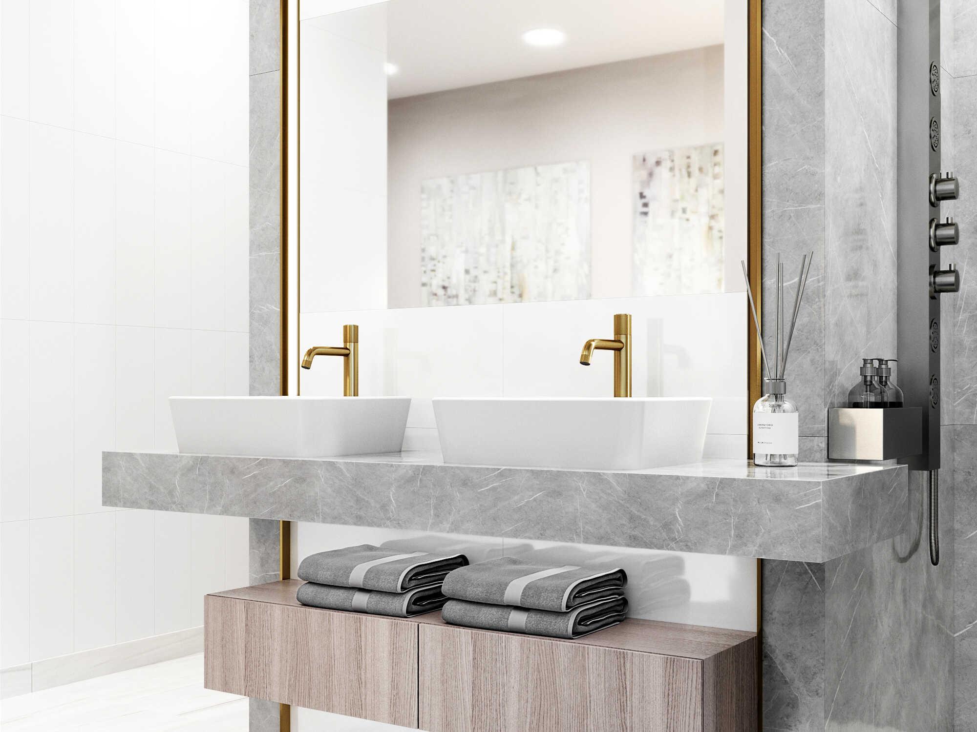 Vigo Marigold Rectangular Vessel Bathroom Sink with Faucet and Pop-Up Drain in Matte Gold