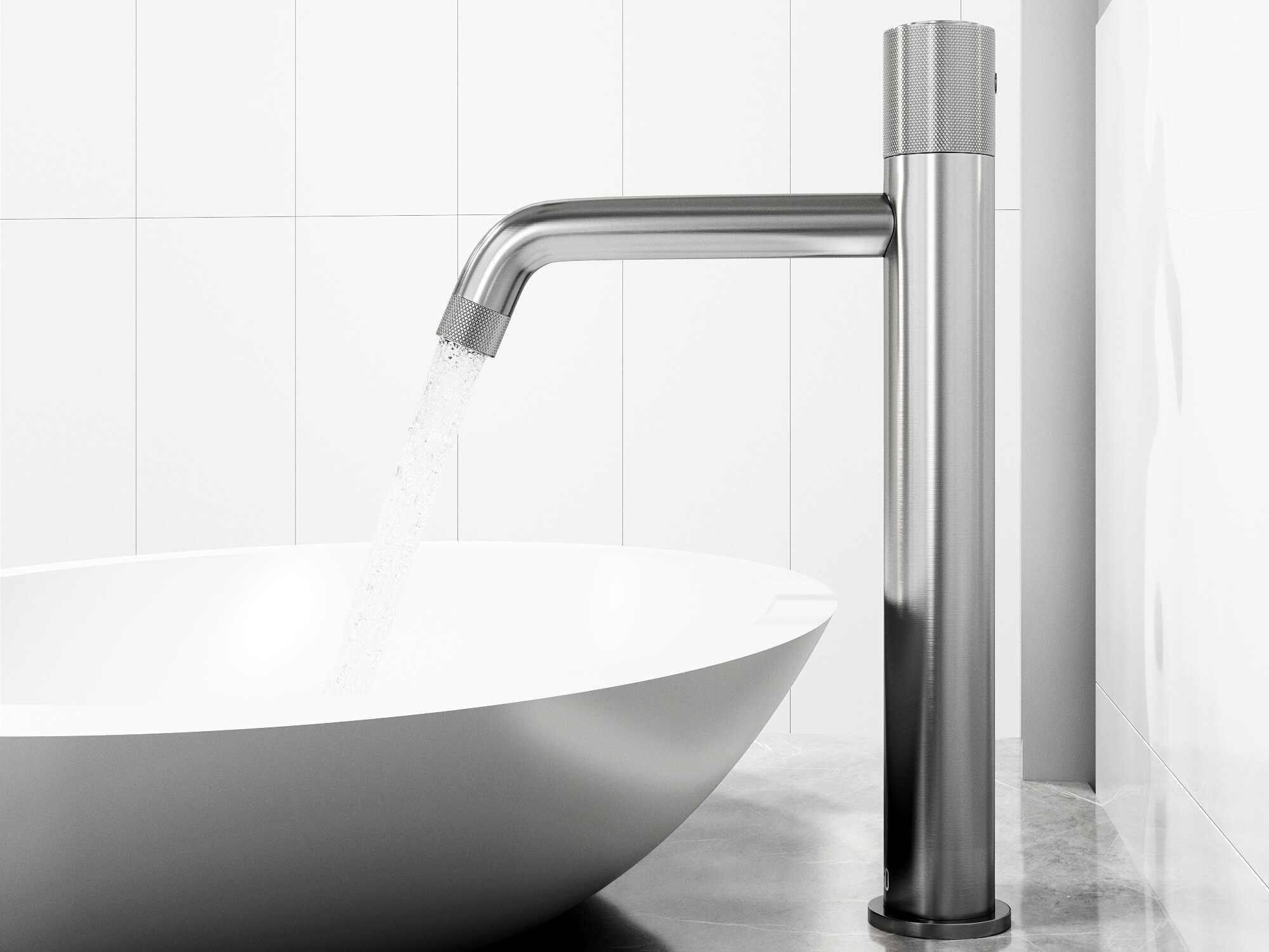 Vigo Wisteria Oval Vessel Bathroom Sink with Apollo Faucet and Pop-Up Drain