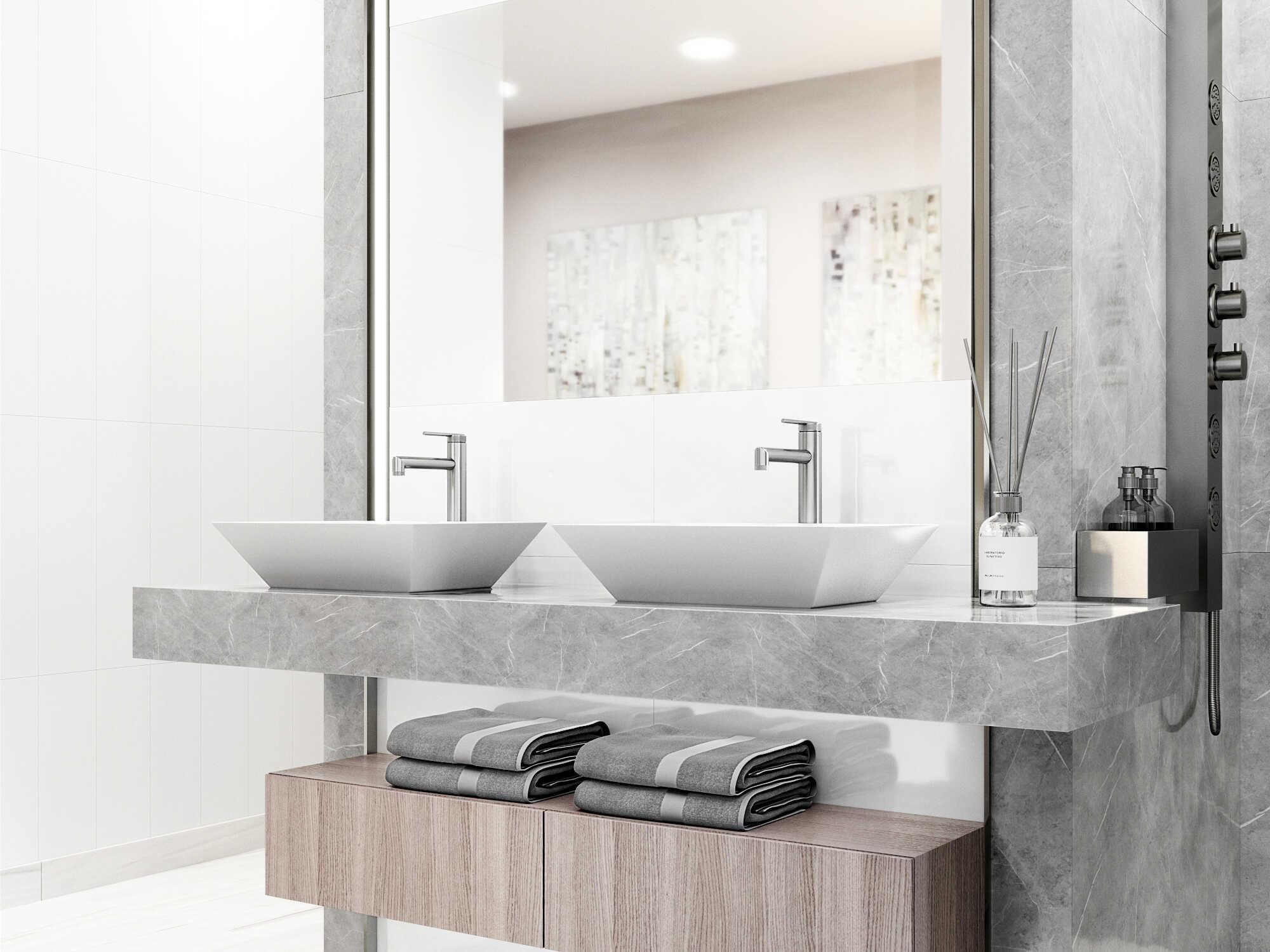 Vigo Vinca Rectangular Vessel Bathroom Sink with Faucet and Pop-Up Drain