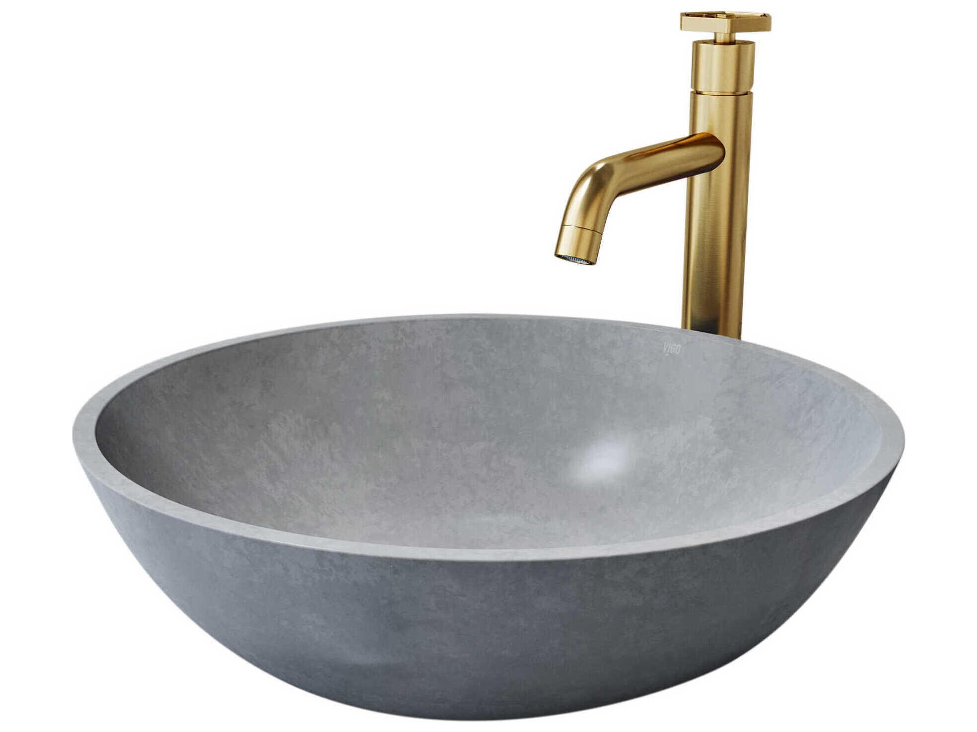 Vigo Ruxton Round Bathroom Sink with Vessel Faucet