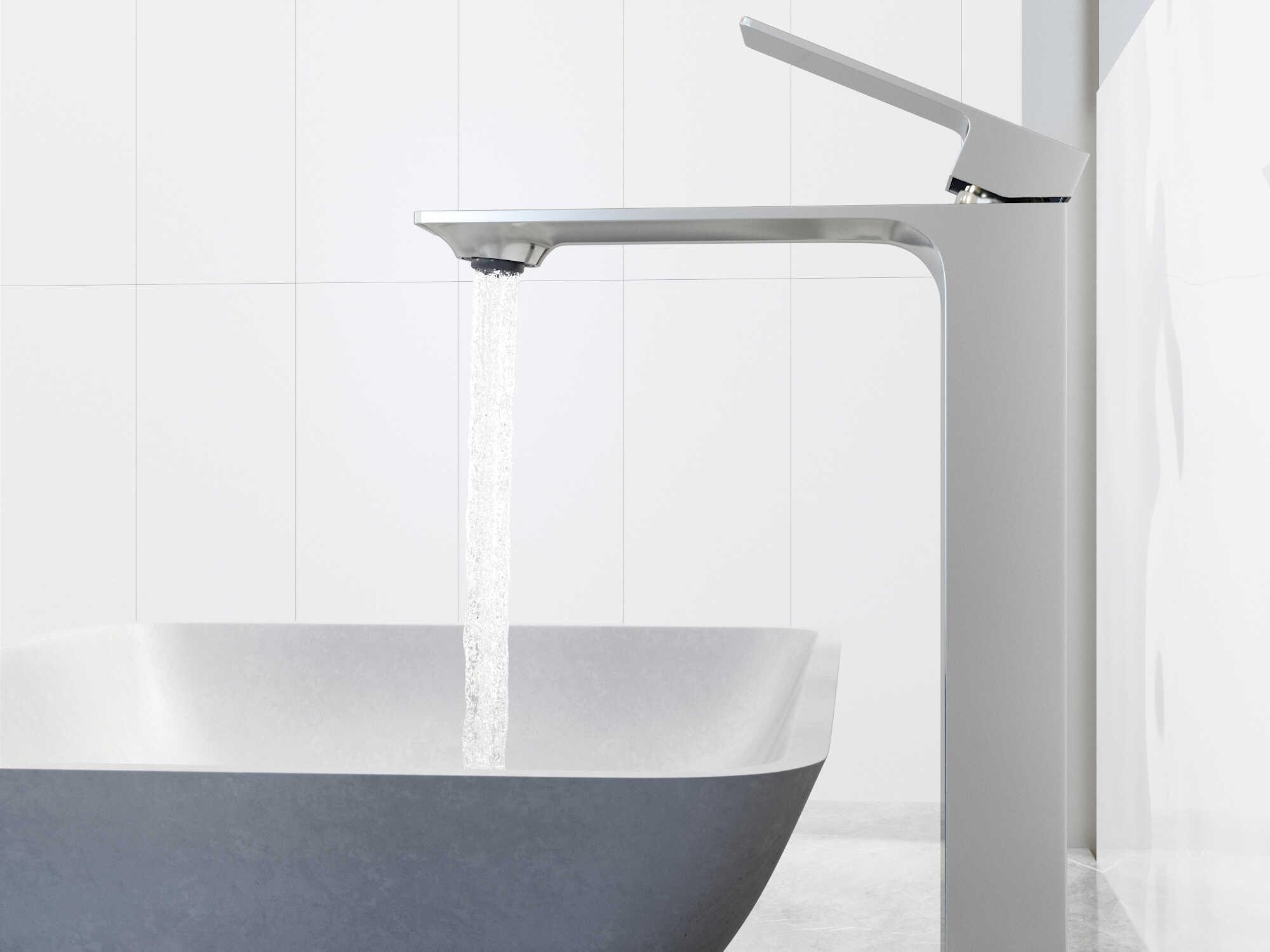 Vigo Dunn Rectangular Vessel Bathroom Sink and Vessel Faucet