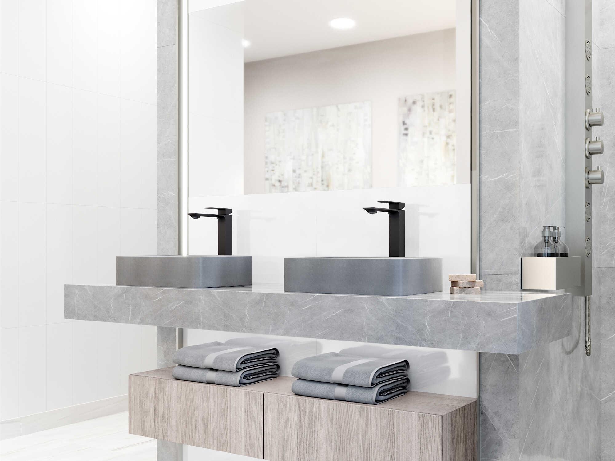 Vigo Dunn Rectangular Vessel Bathroom Sink and Faucet