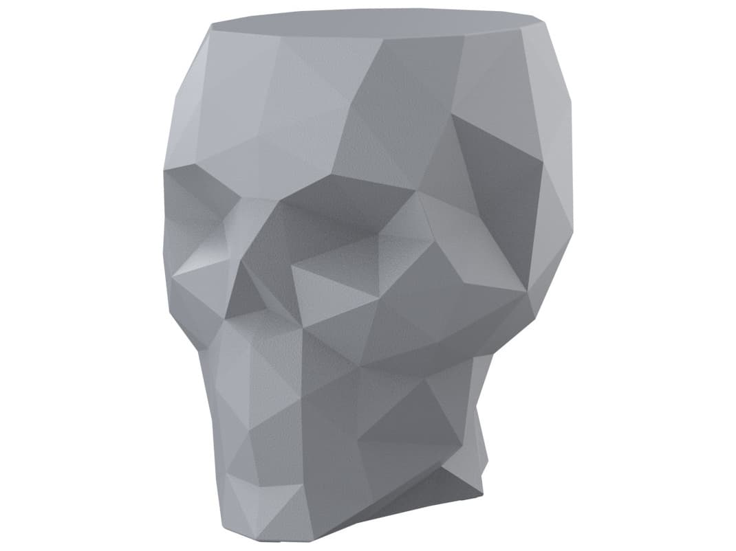 Vondom Outdoor Skull Gray Polypropylene Lounge Chair