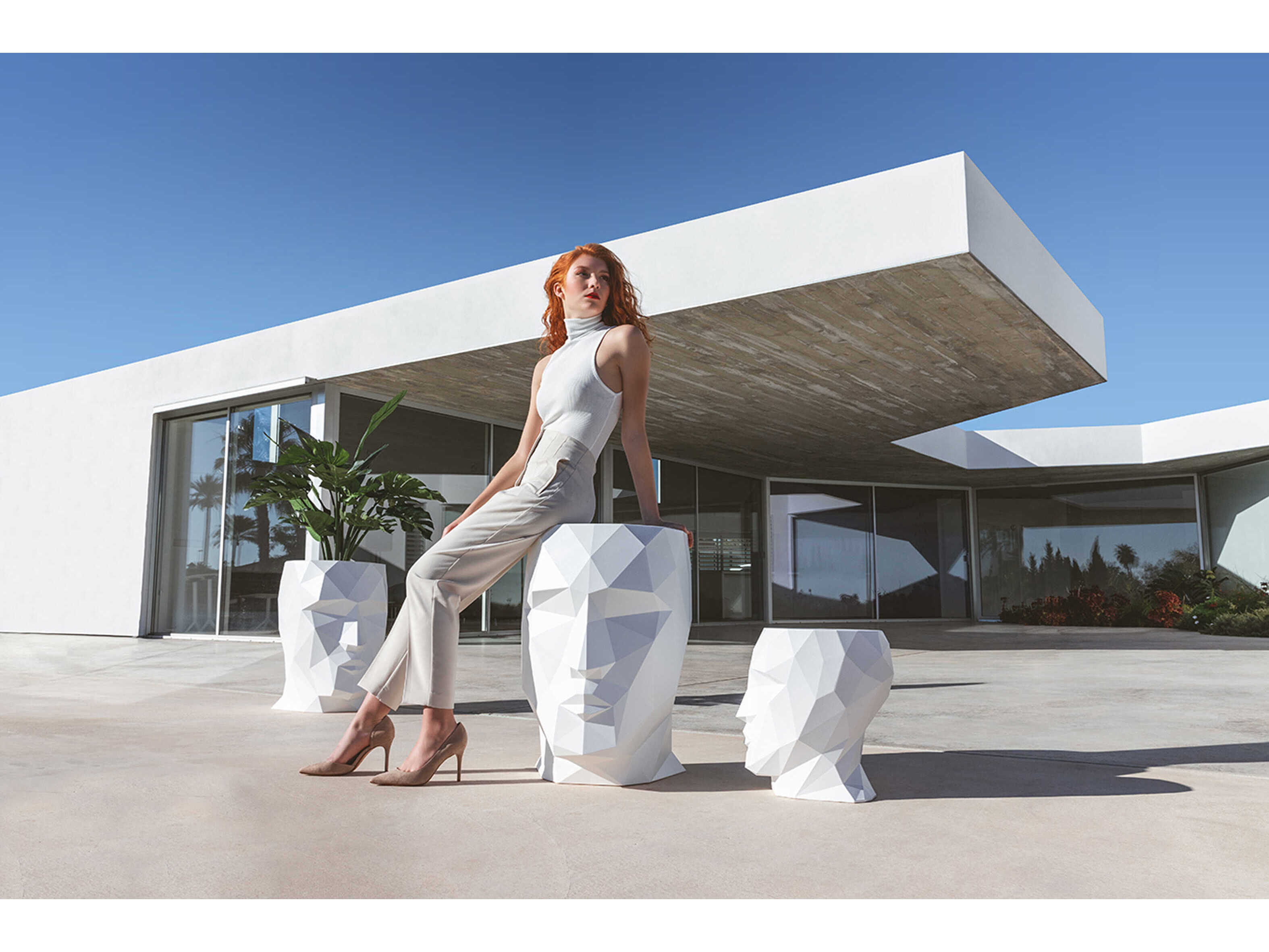 Vondom Outdoor Adan Planter Basic Ice