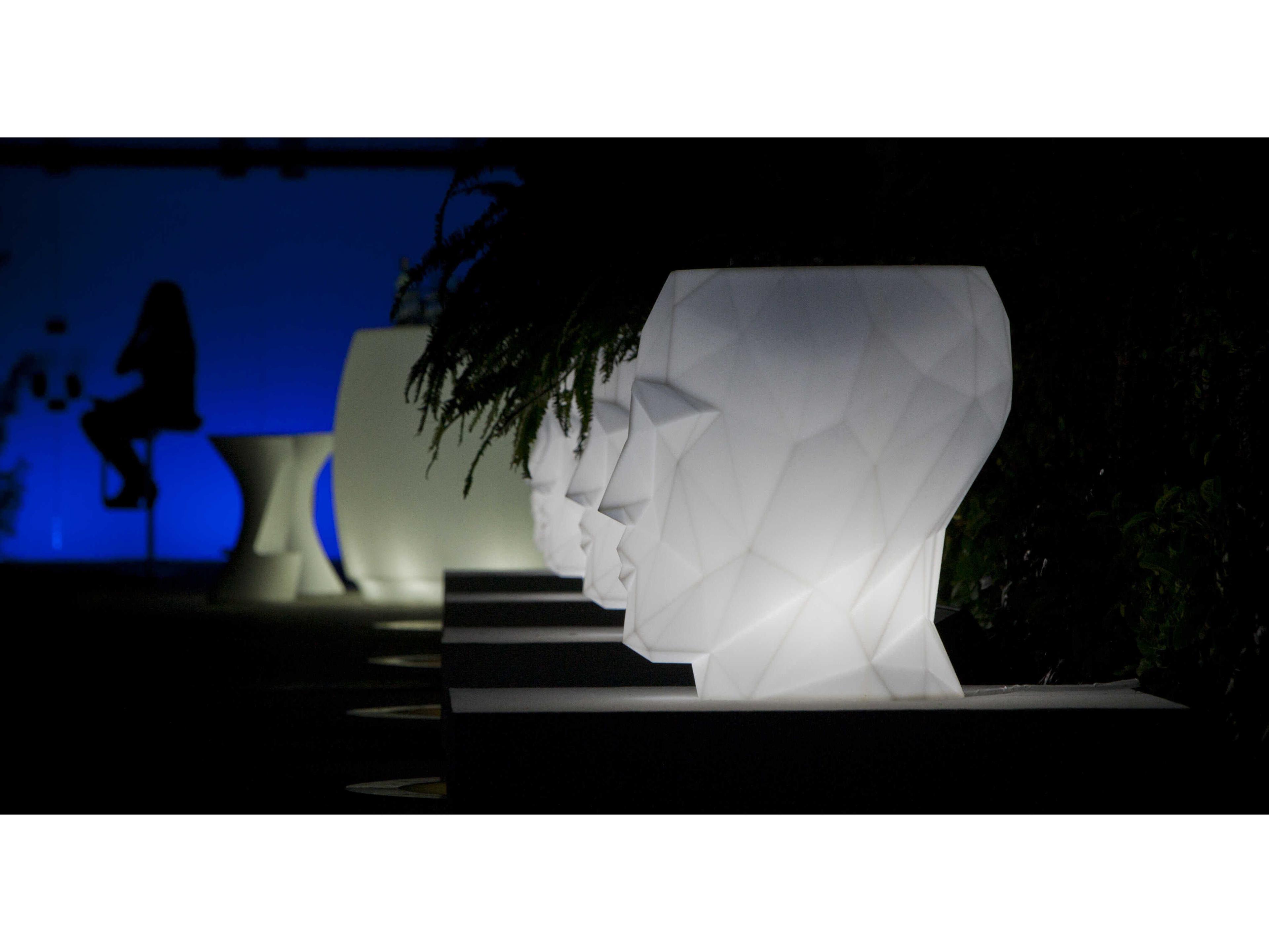 Vondom Outdoor Adan Planter LED RGBW Cable Ice