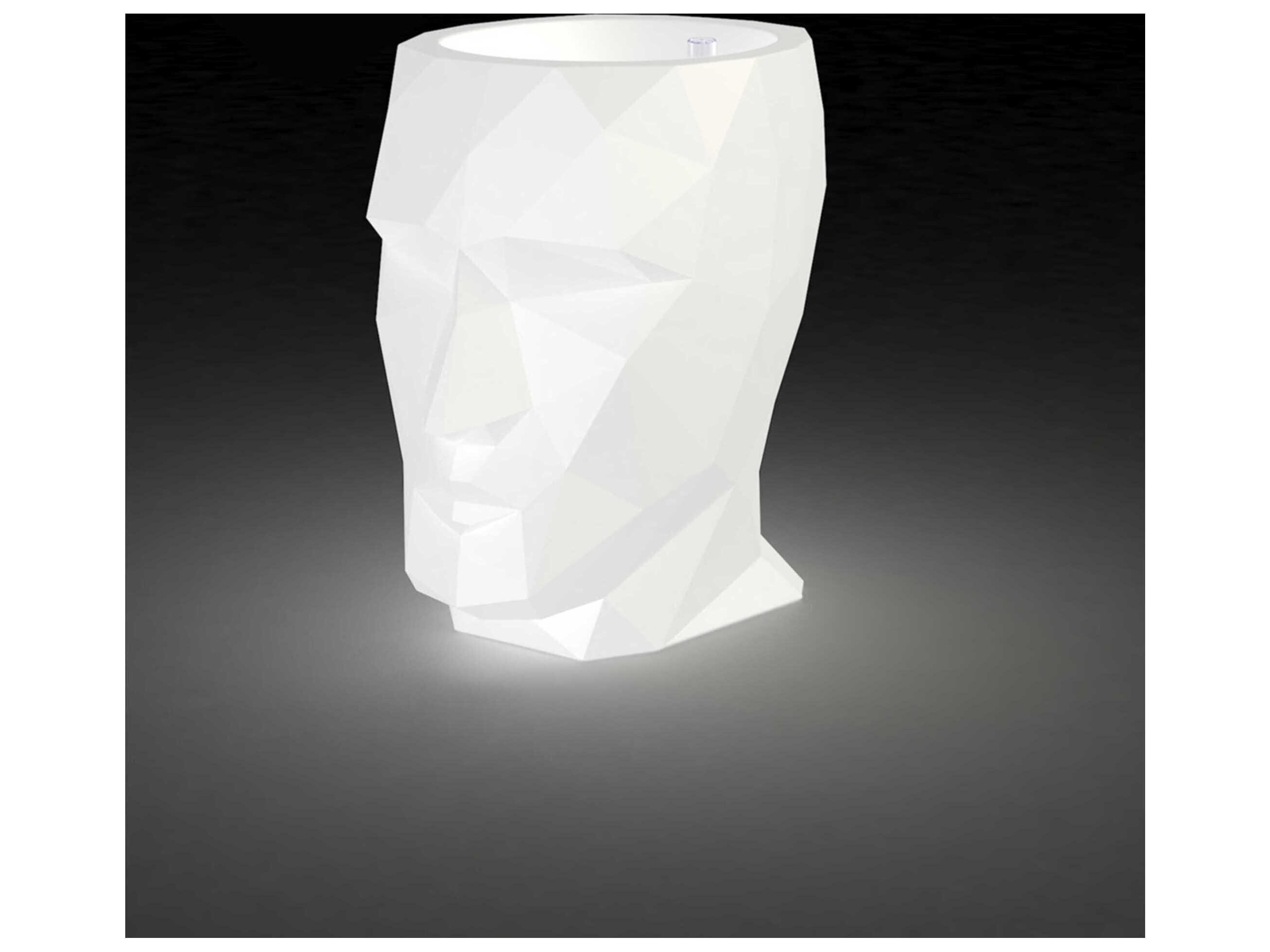 Vondom Outdoor Adan Planter White LED Ice