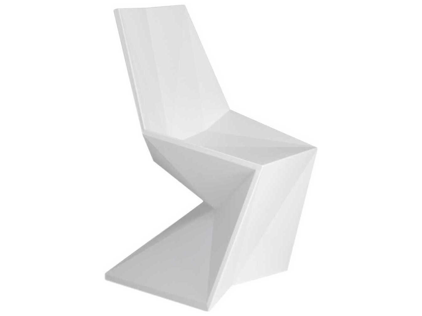 Vondom Outdoor Vertex White Matte Resin Dining Chair