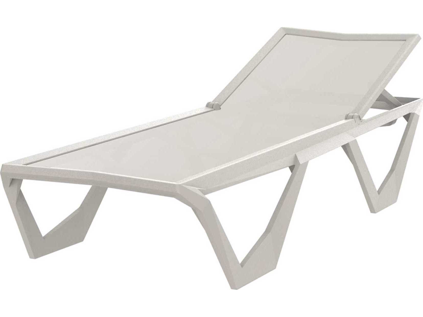 Vondom Outdoor Voxel Ecru Polypropylene Chaise Lounge Set of 4